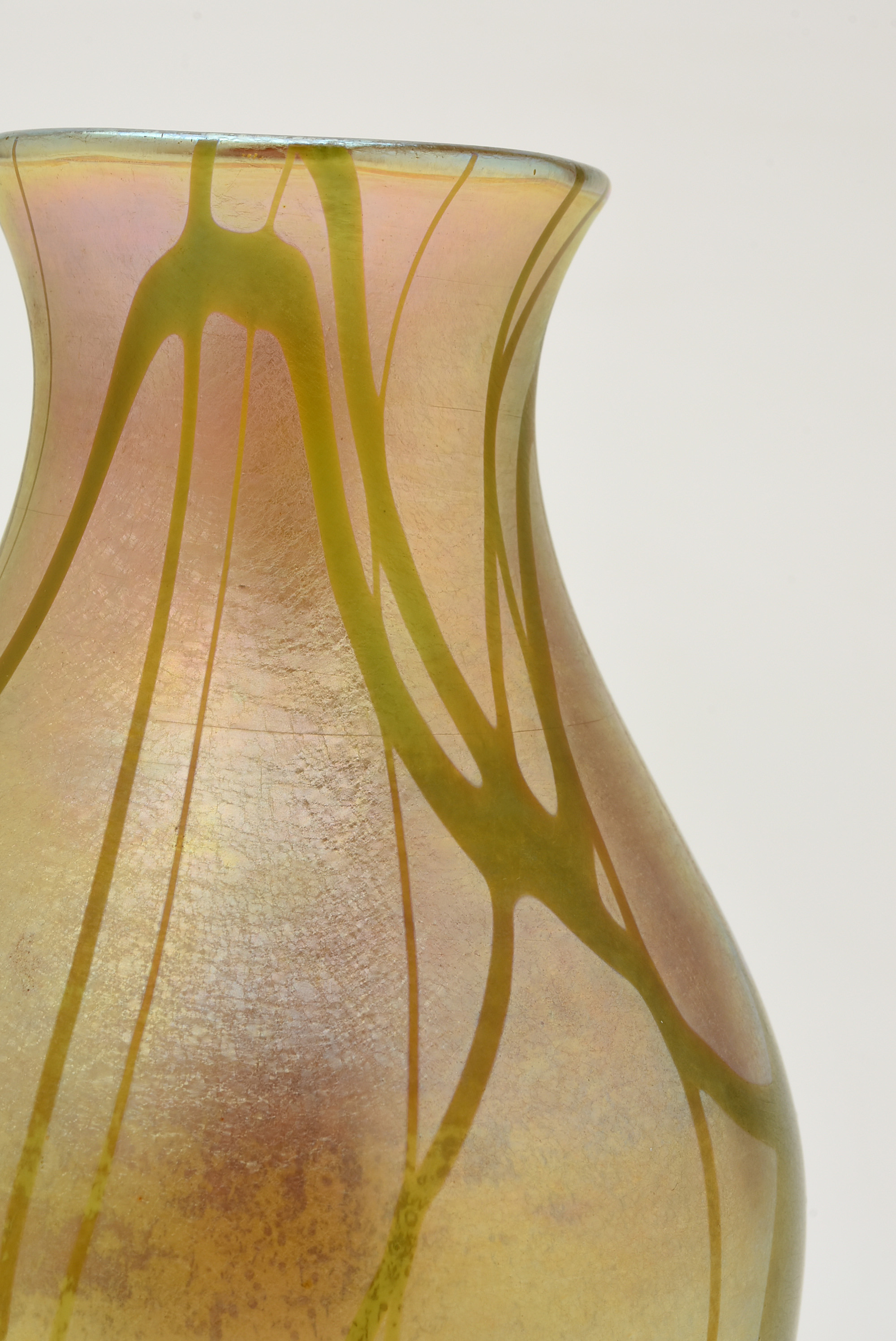 Tiffany Studios Decorated Favrile Glass Vase