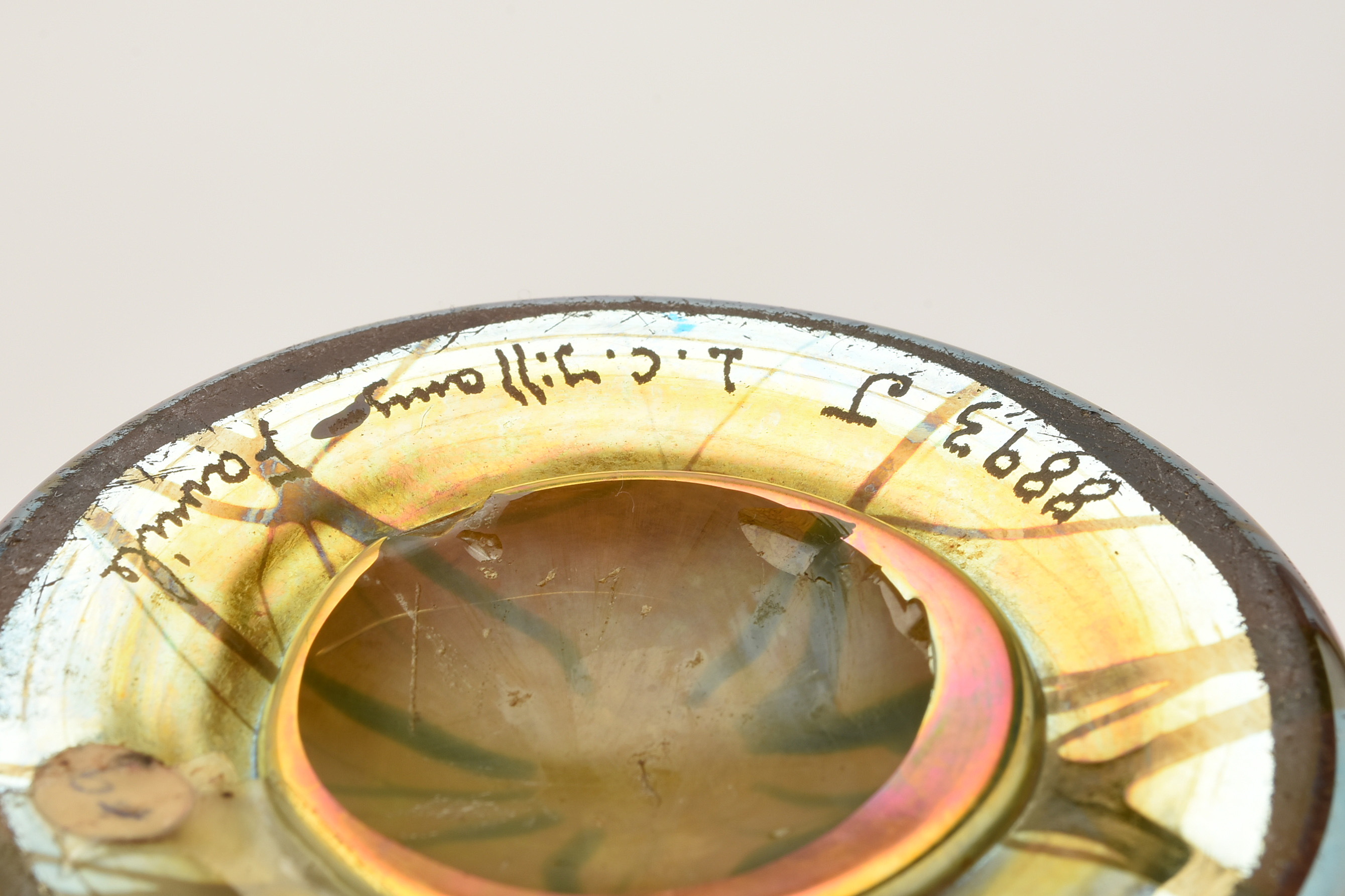 Tiffany Studios Decorated Favrile Glass Vase