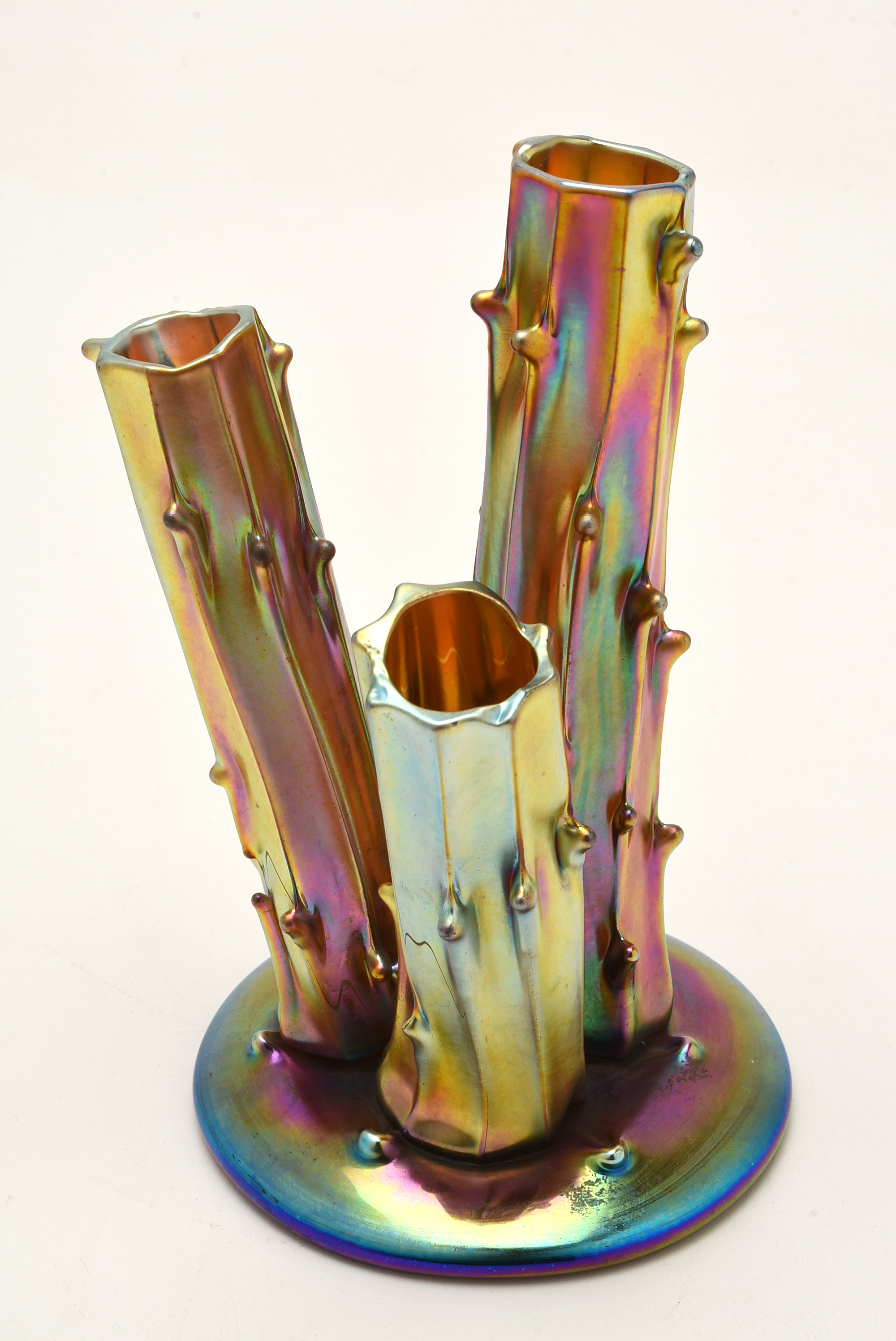 Steuben Gold Aurene Glass Stump Vase