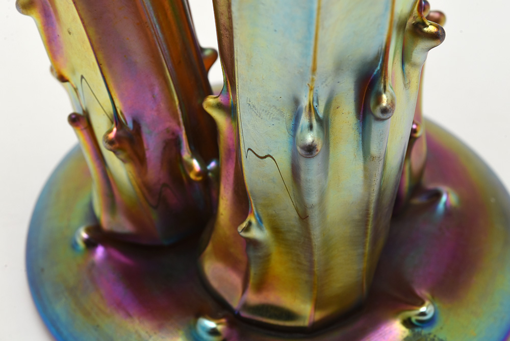 Steuben Gold Aurene Glass Stump Vase