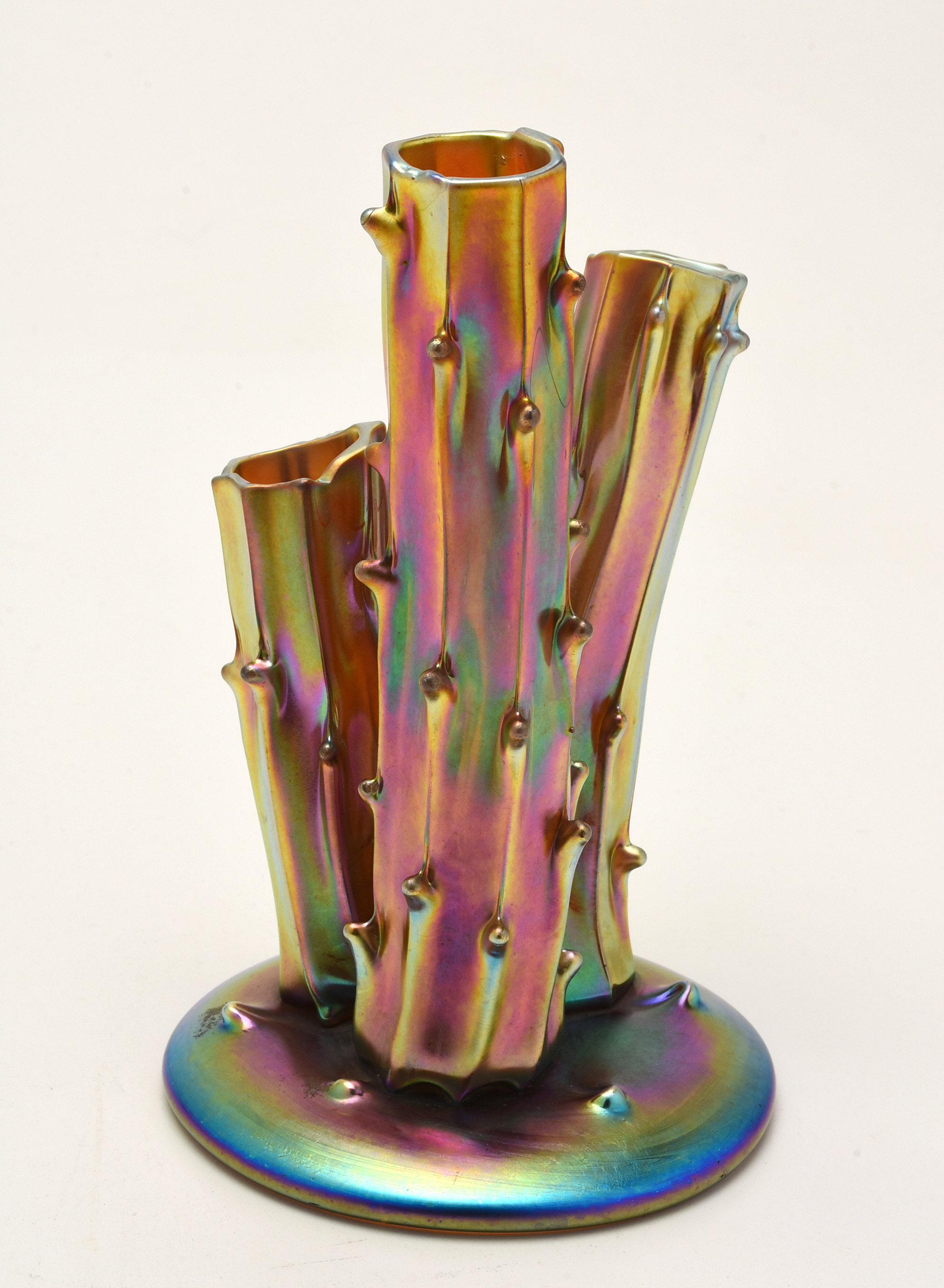 Steuben Gold Aurene Glass Stump Vase