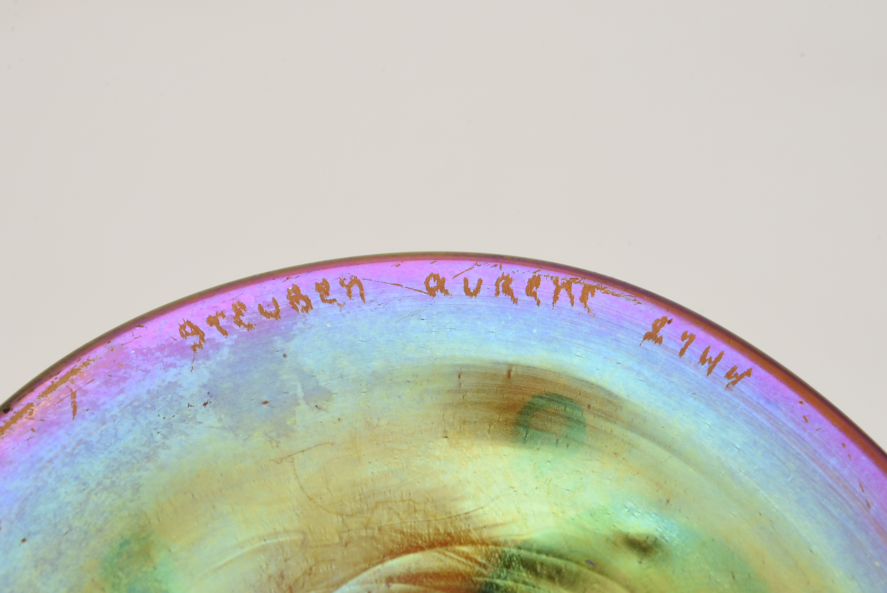 Steuben Gold Aurene Glass Stump Vase