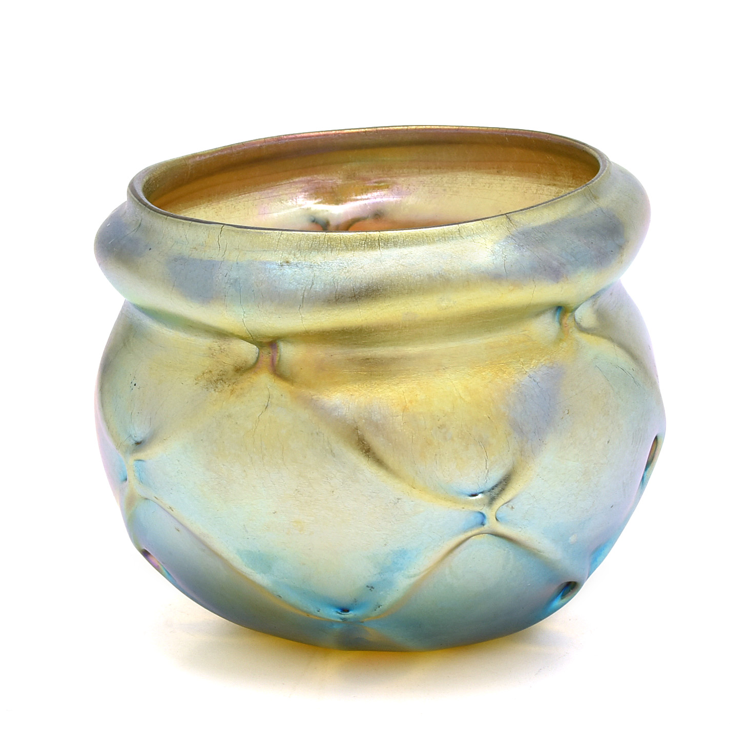 Tiffany Studios Favrile Glass Vase with Pulled Decoration