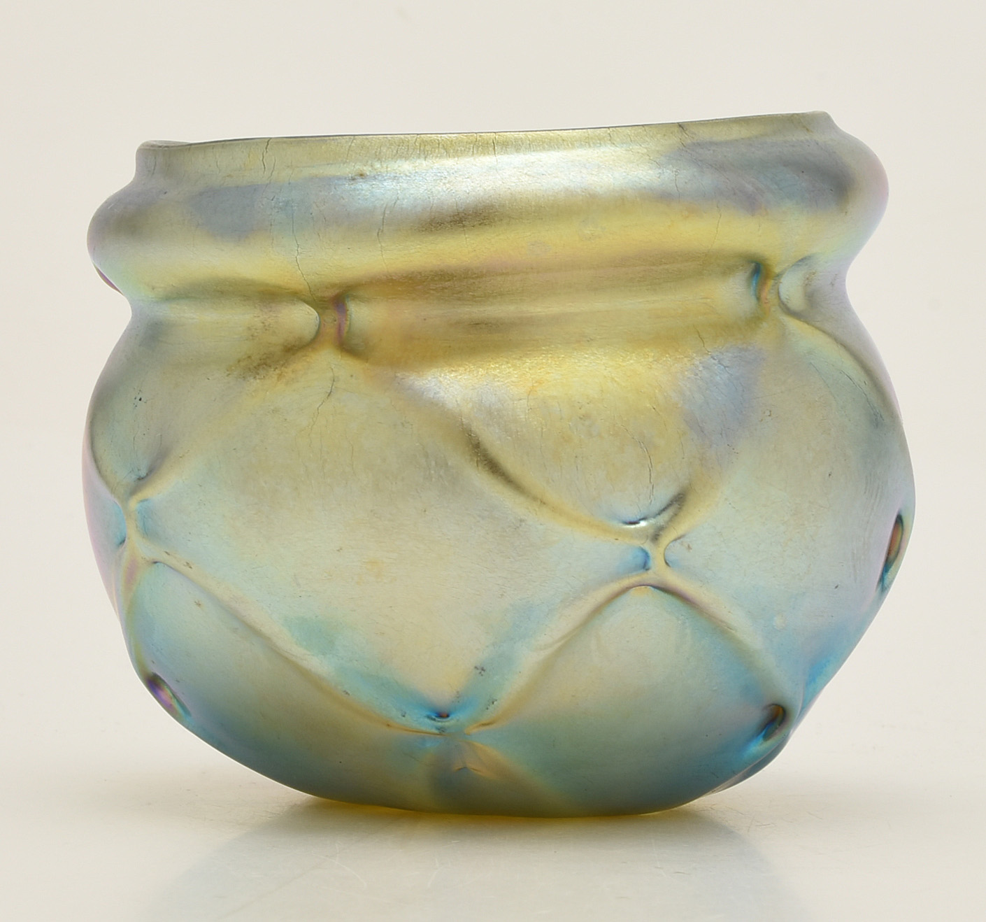 Tiffany Studios Favrile Glass Vase with Pulled Decoration