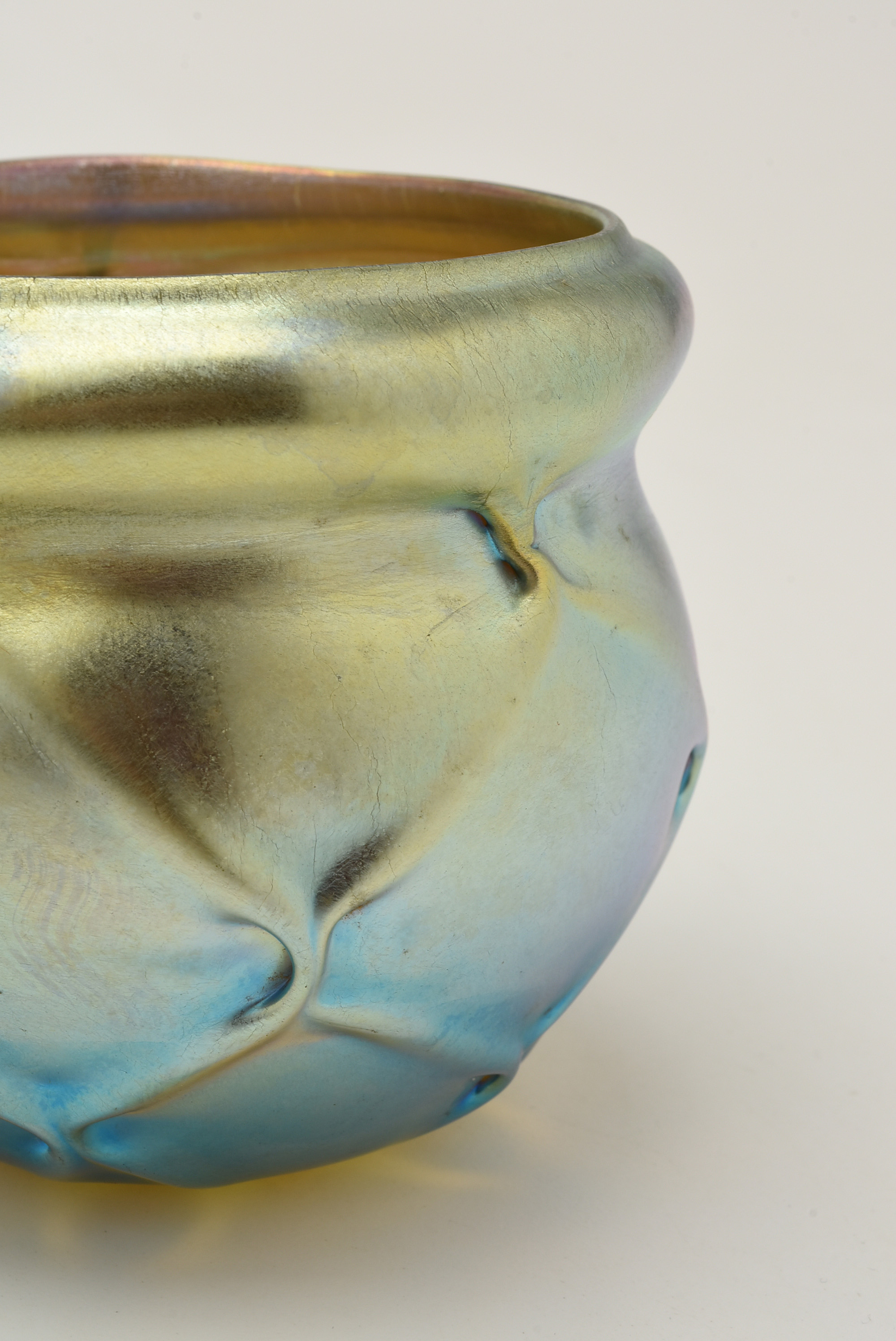 Tiffany Studios Favrile Glass Vase with Pulled Decoration