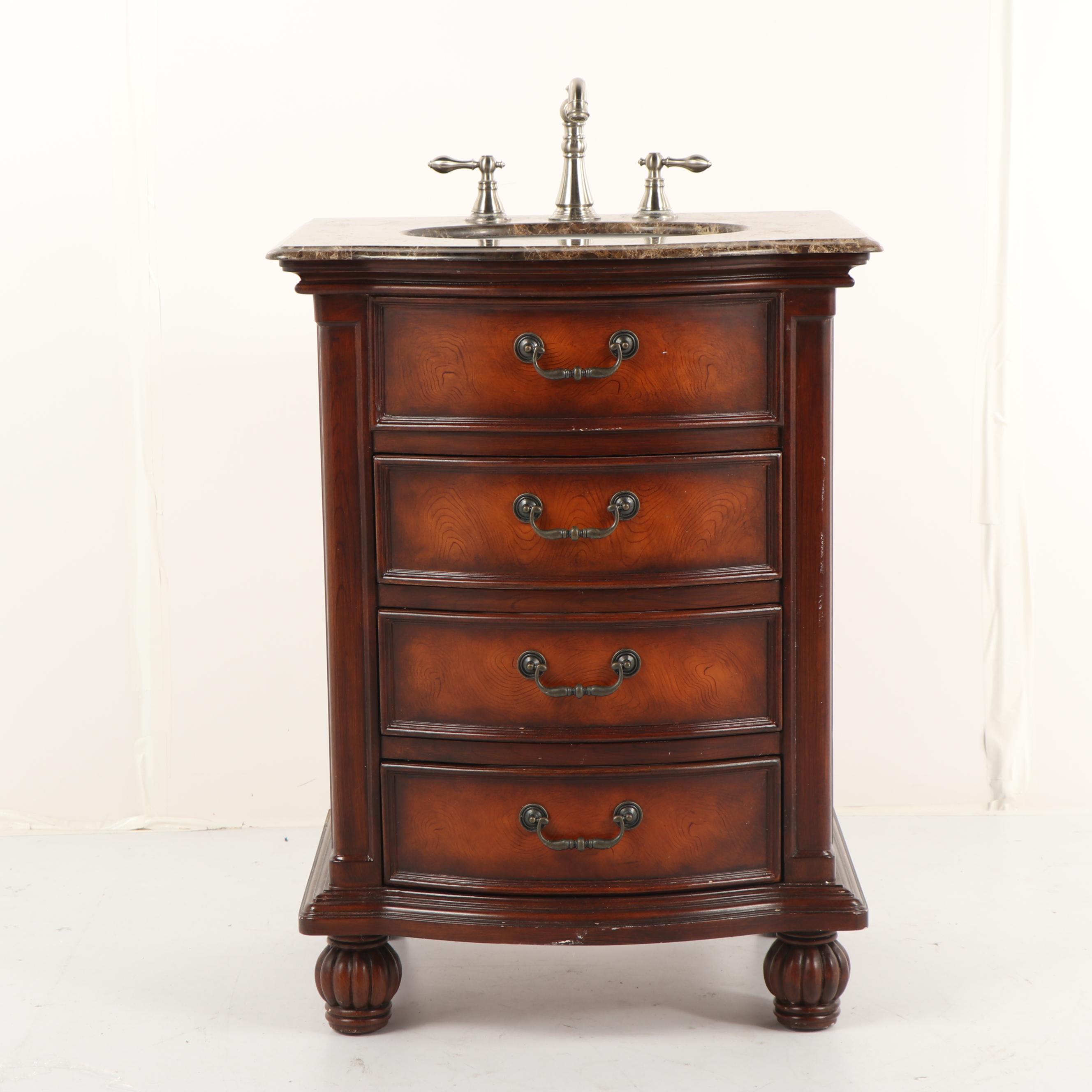 Contemporary Bath Vanity with Stone Countertop