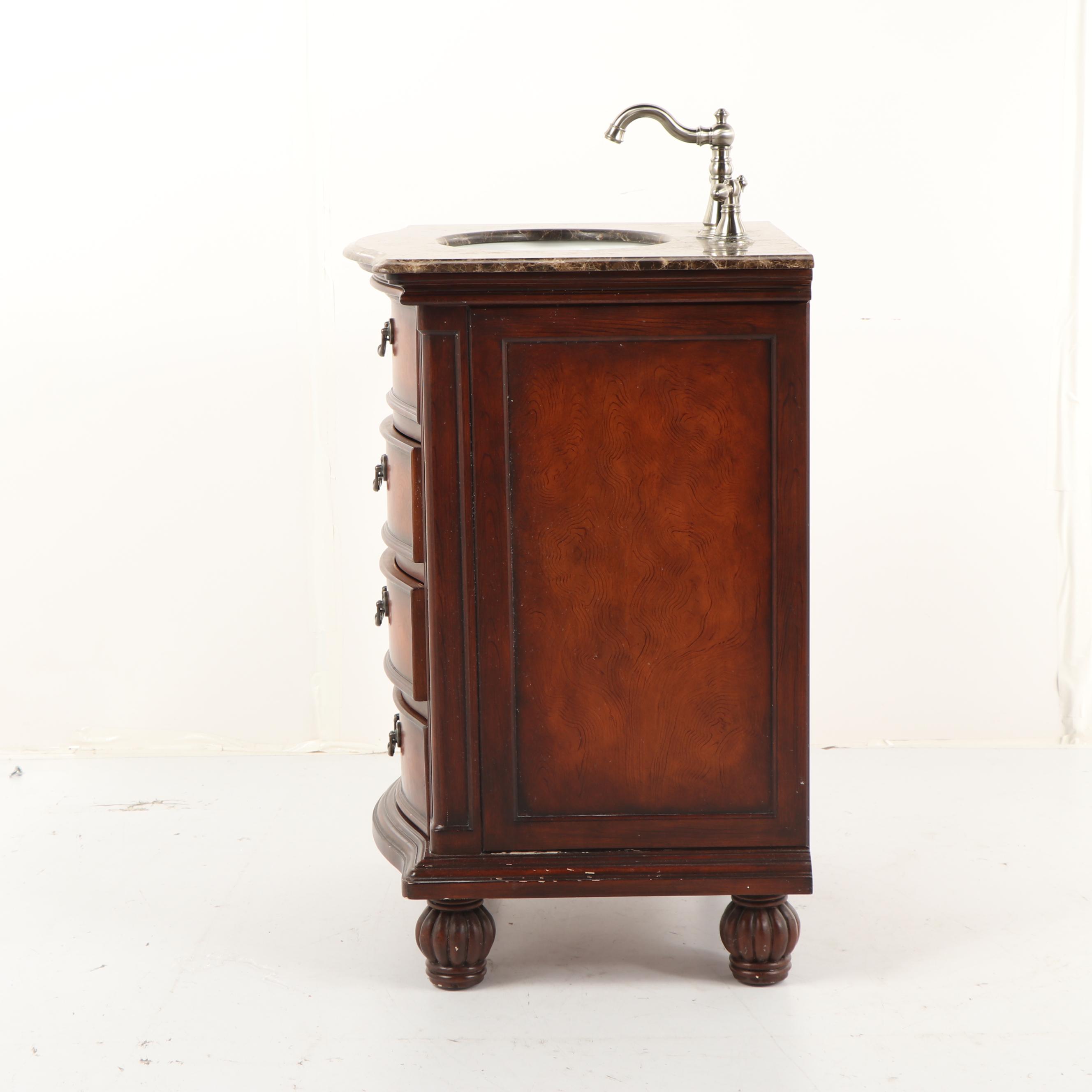 Contemporary Bath Vanity with Stone Countertop