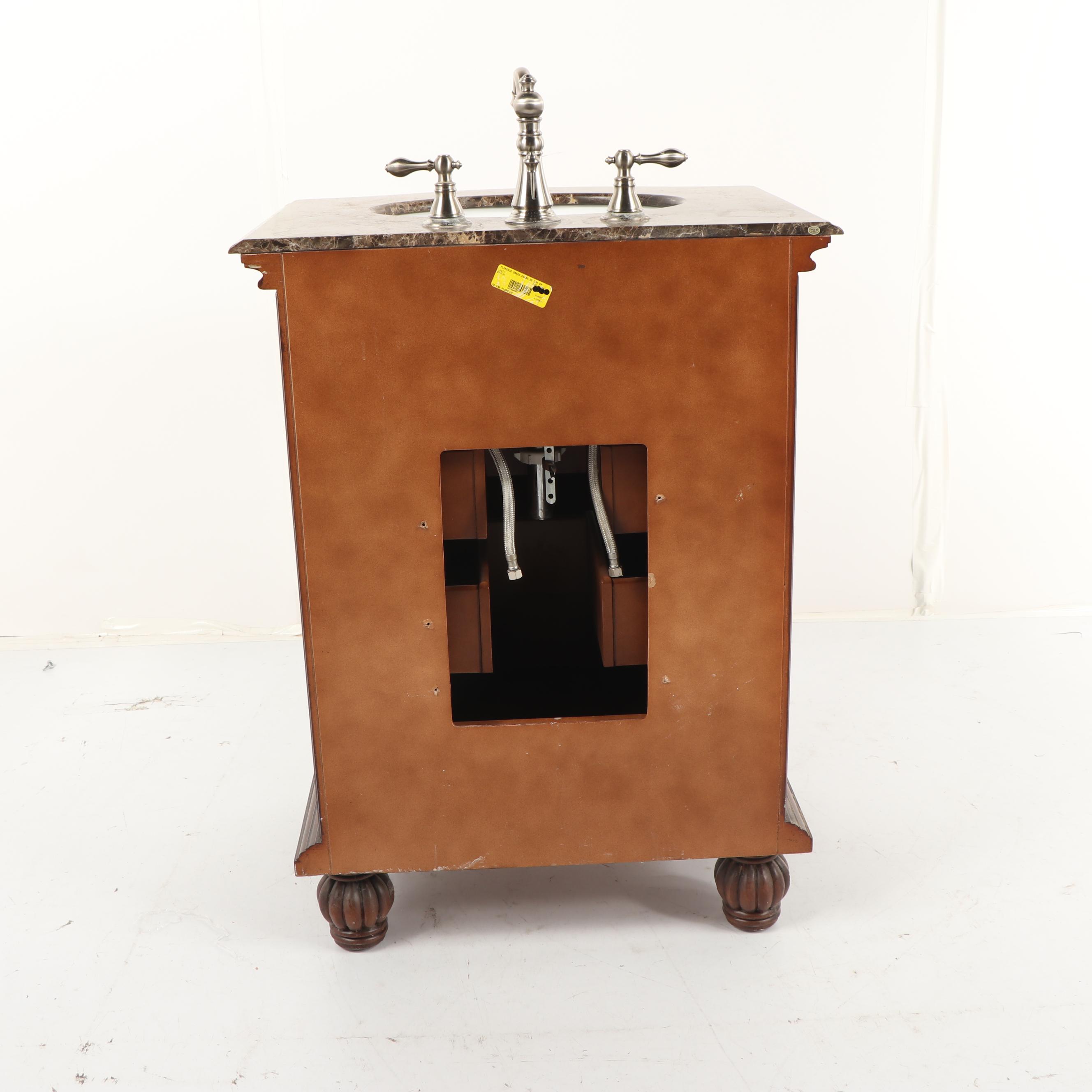 Contemporary Bath Vanity with Stone Countertop