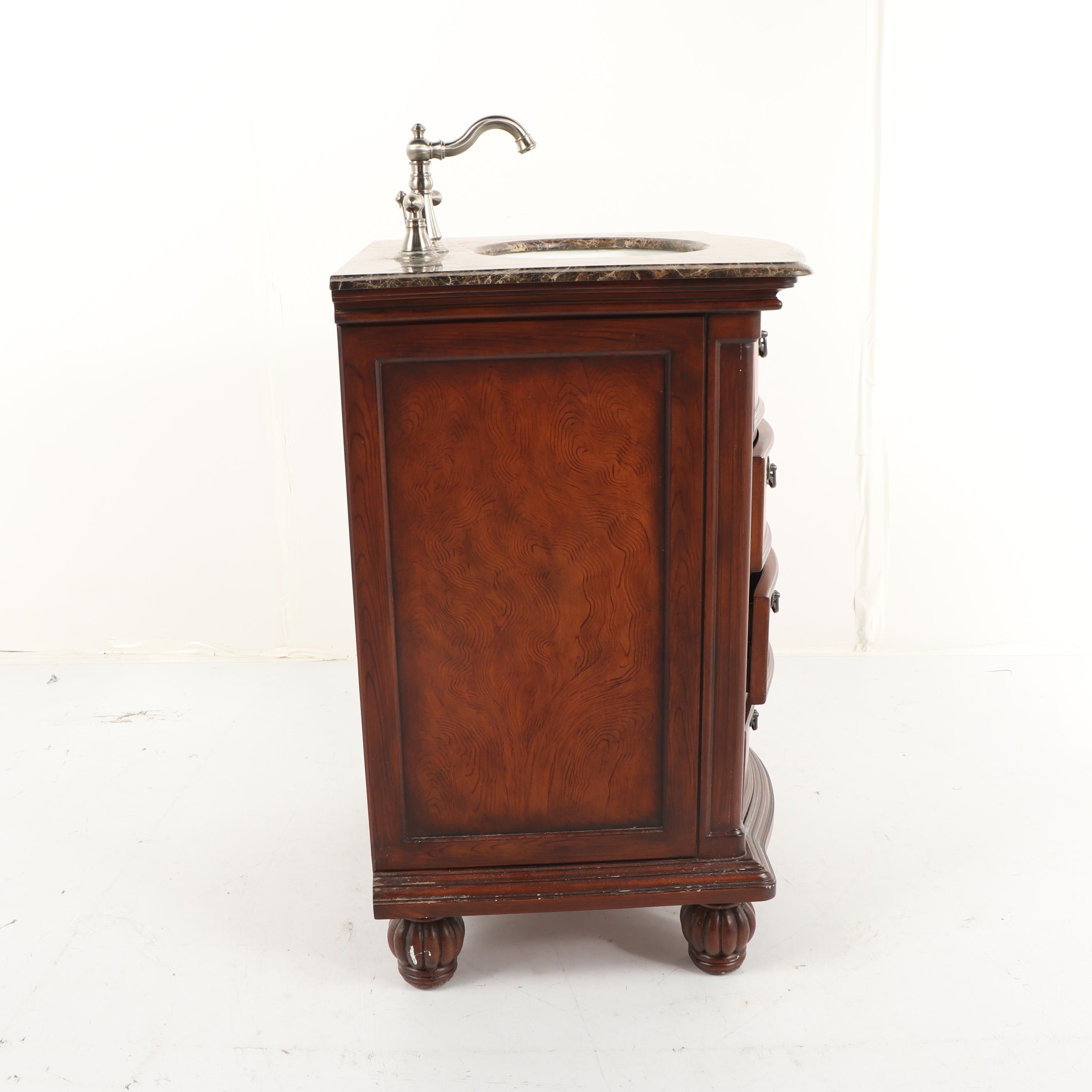 Contemporary Bath Vanity with Stone Countertop