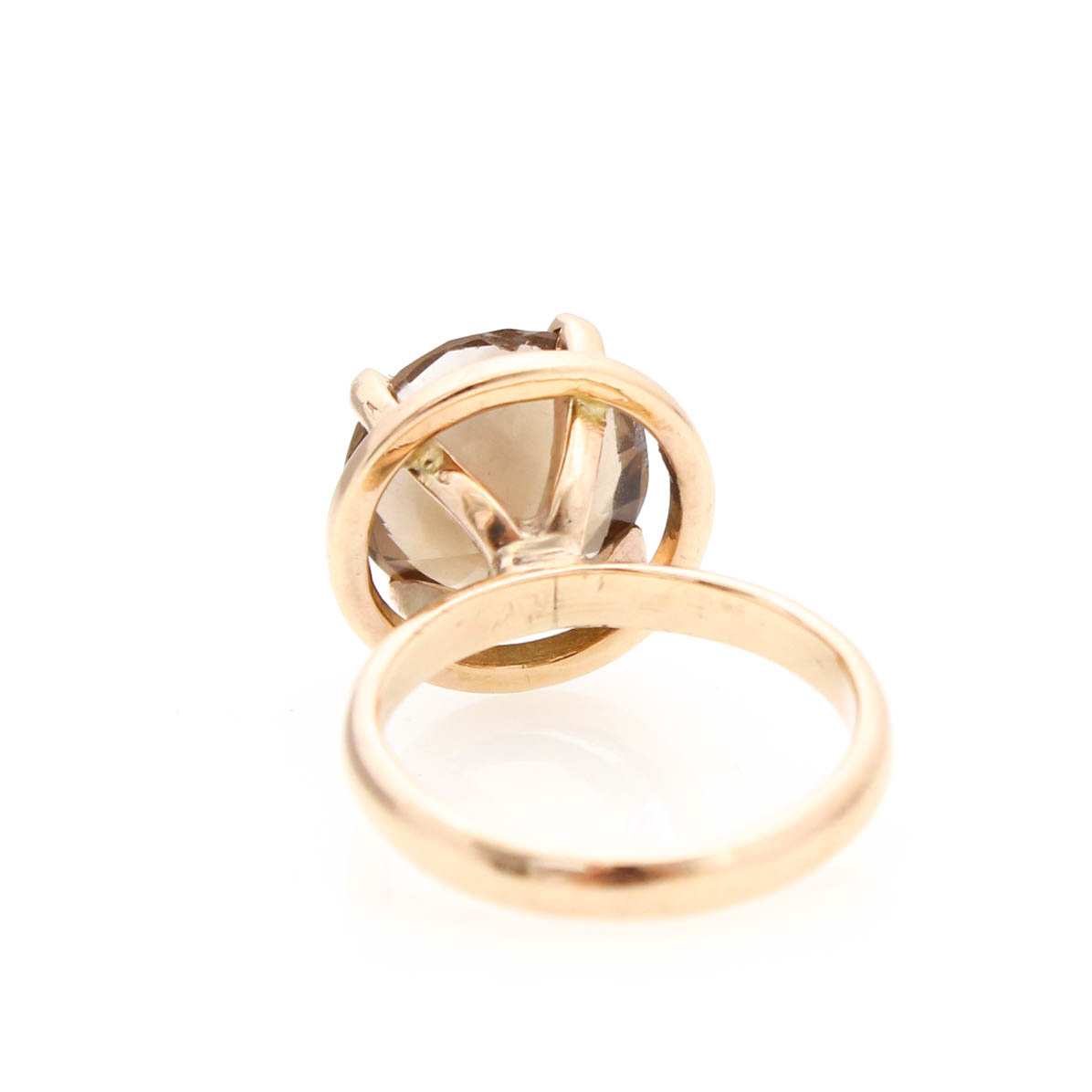 14K Yellow Gold Smoky Quartz Ring