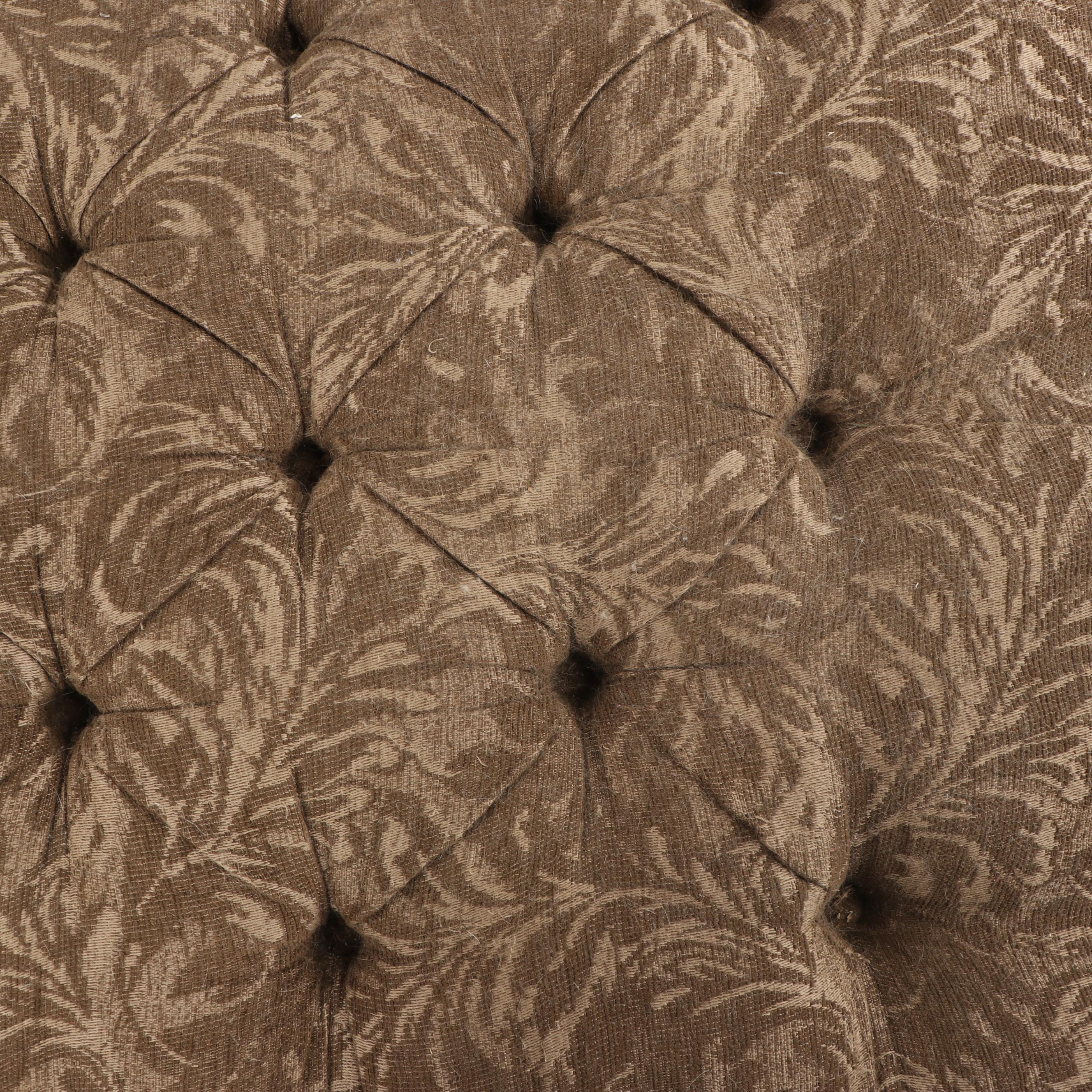 Faux Leather and Fabric Meridienne Chaise Lounge