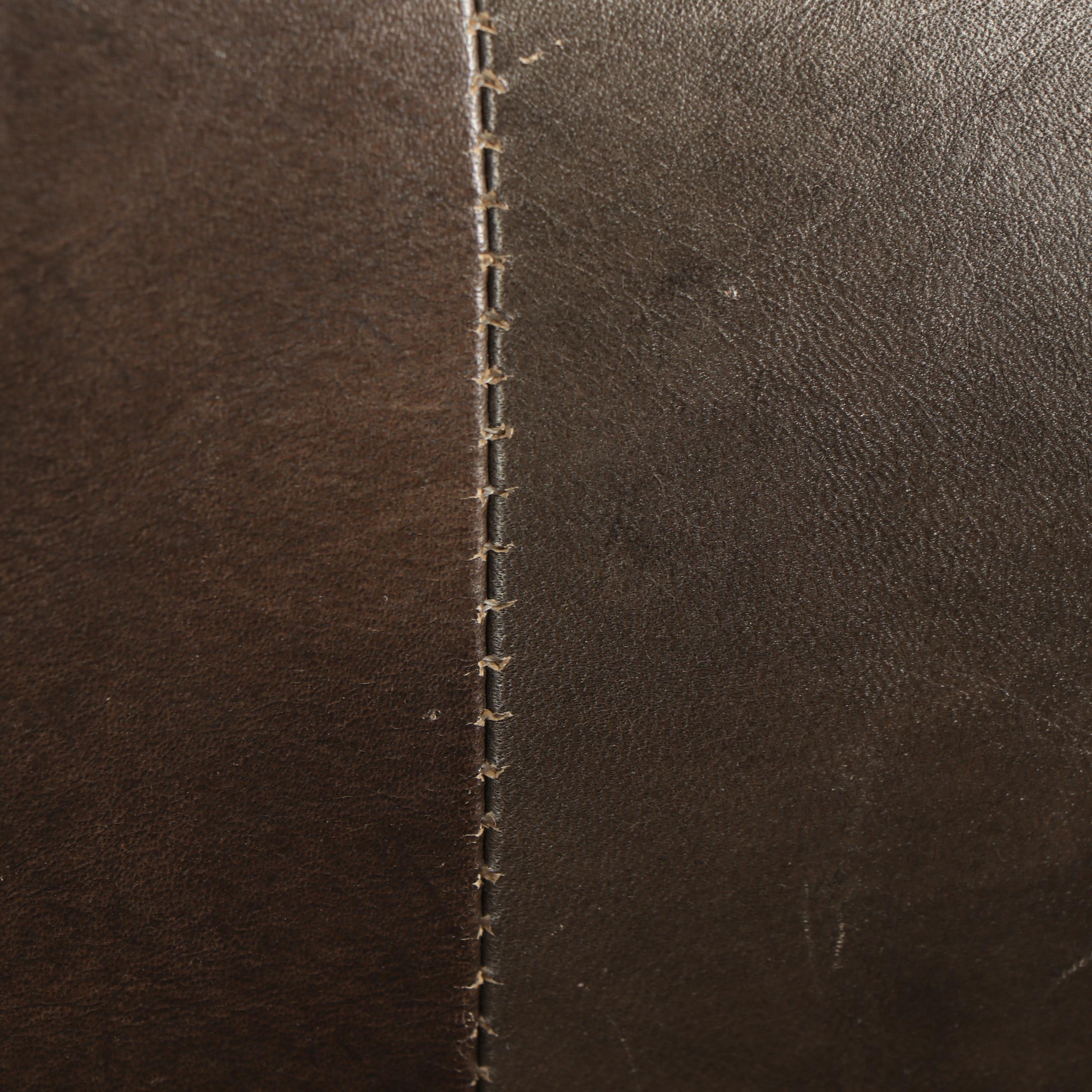 Faux Leather and Fabric Meridienne Chaise Lounge