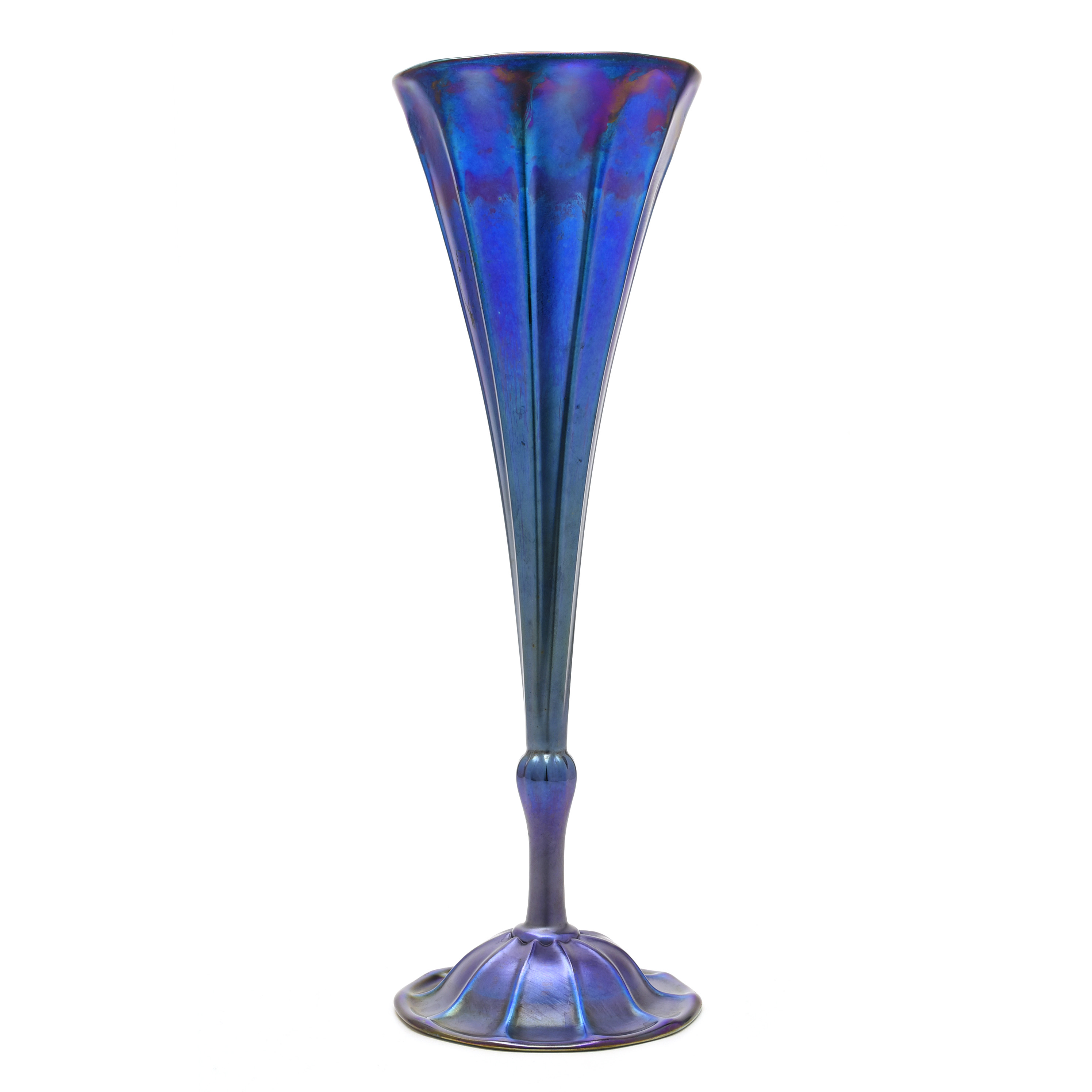 Tiffany Studios Blue Favrile Glass Vase
