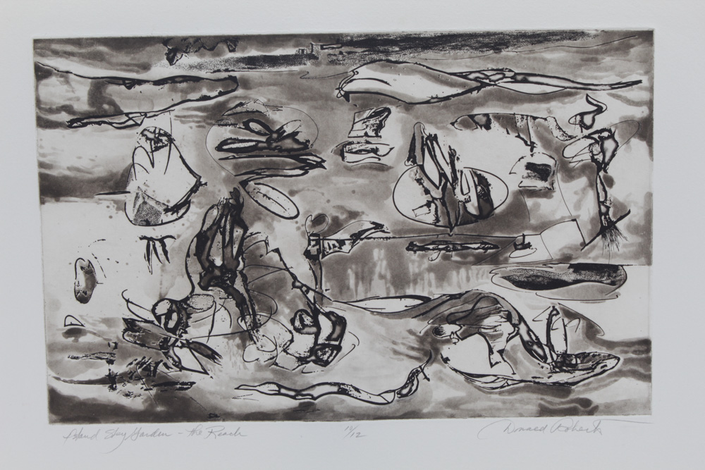 Donald Roberts Lithograph "Island Sky Garden - The Reach"