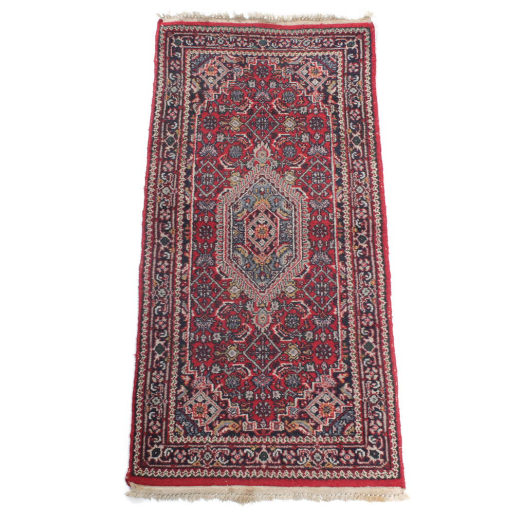 Old Hand-Knotted Indo-Persian Bijar Rug