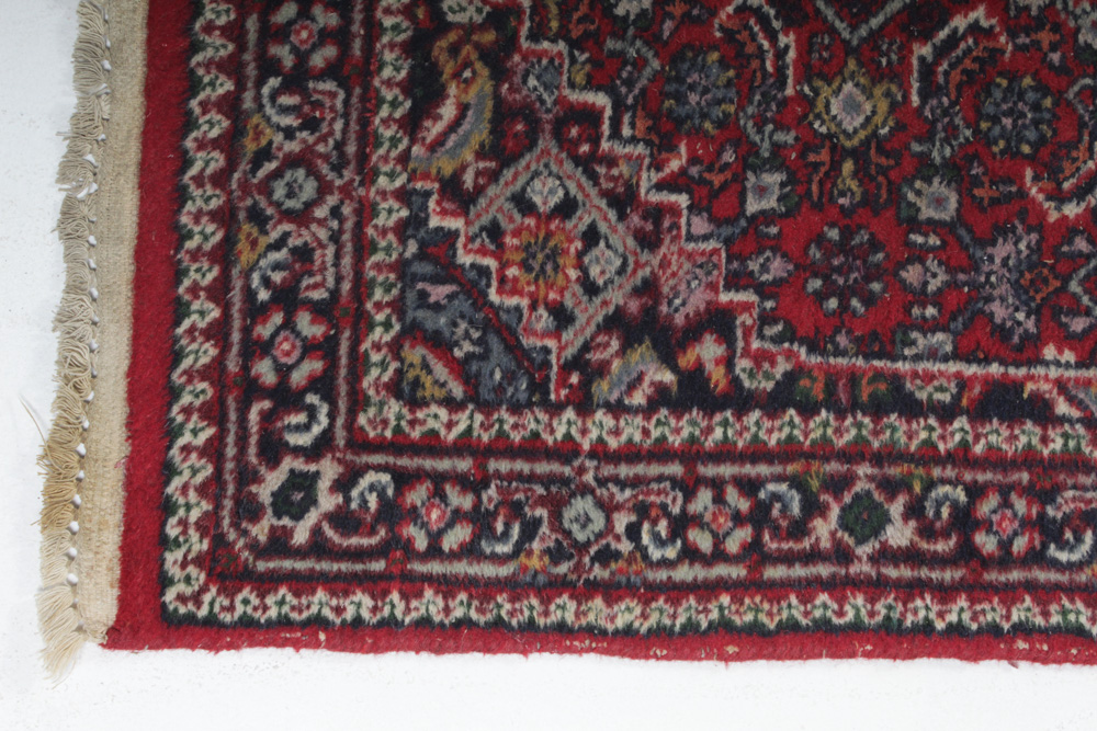 Old Hand-Knotted Indo-Persian Bijar Rug