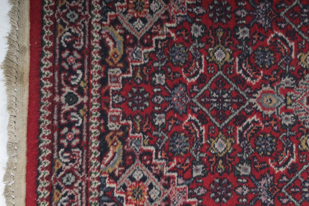 Old Hand-Knotted Indo-Persian Bijar Rug