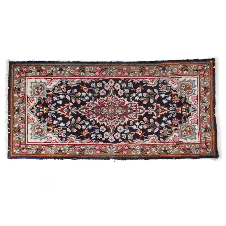 Old Hand-Knotted Persian Lavar Kerman Rug