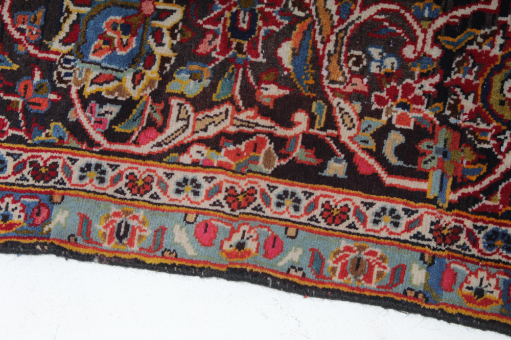 Hand-Knotted Persian Kashan Room Size Rug