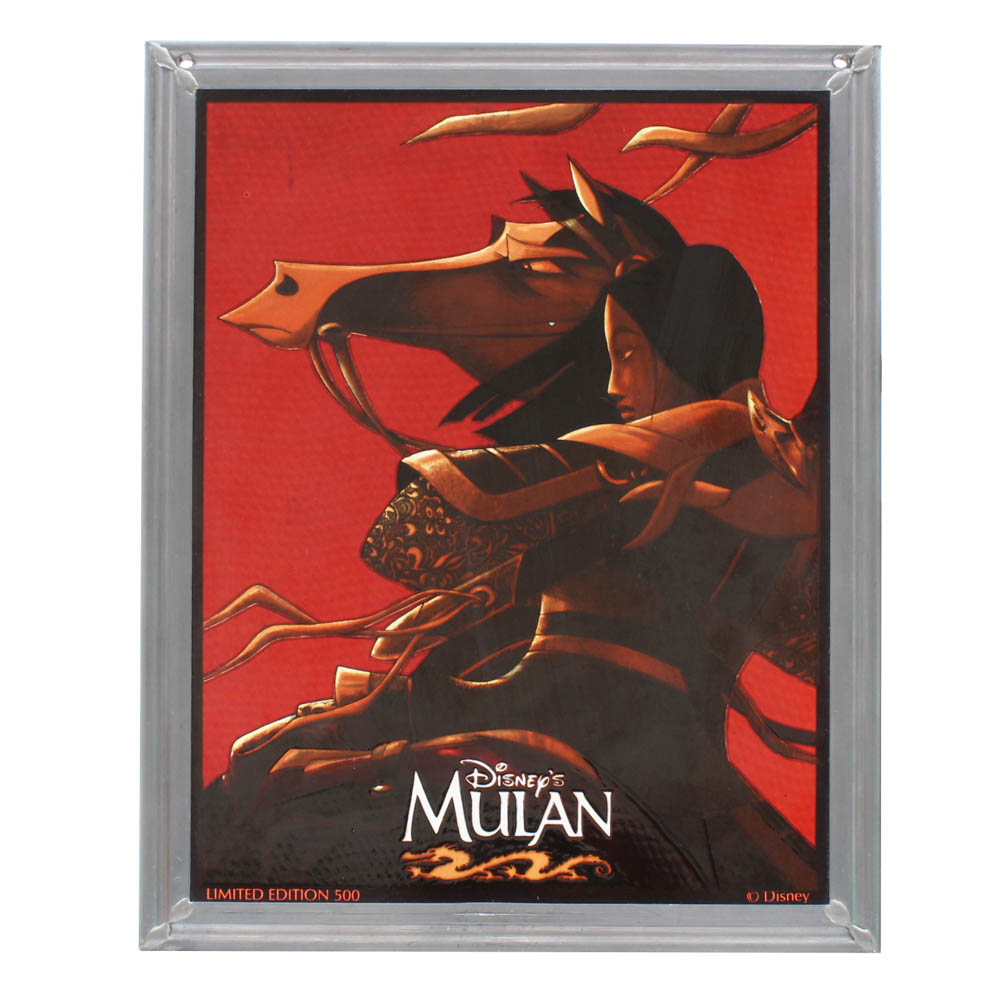 Disney "Mulan" Limited Edition Glass Window Hanging Numbered 15/500