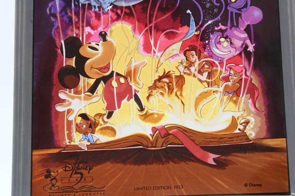 Disney "75 Years of Love & Laughter" Limited Edition Glass Window Hanging