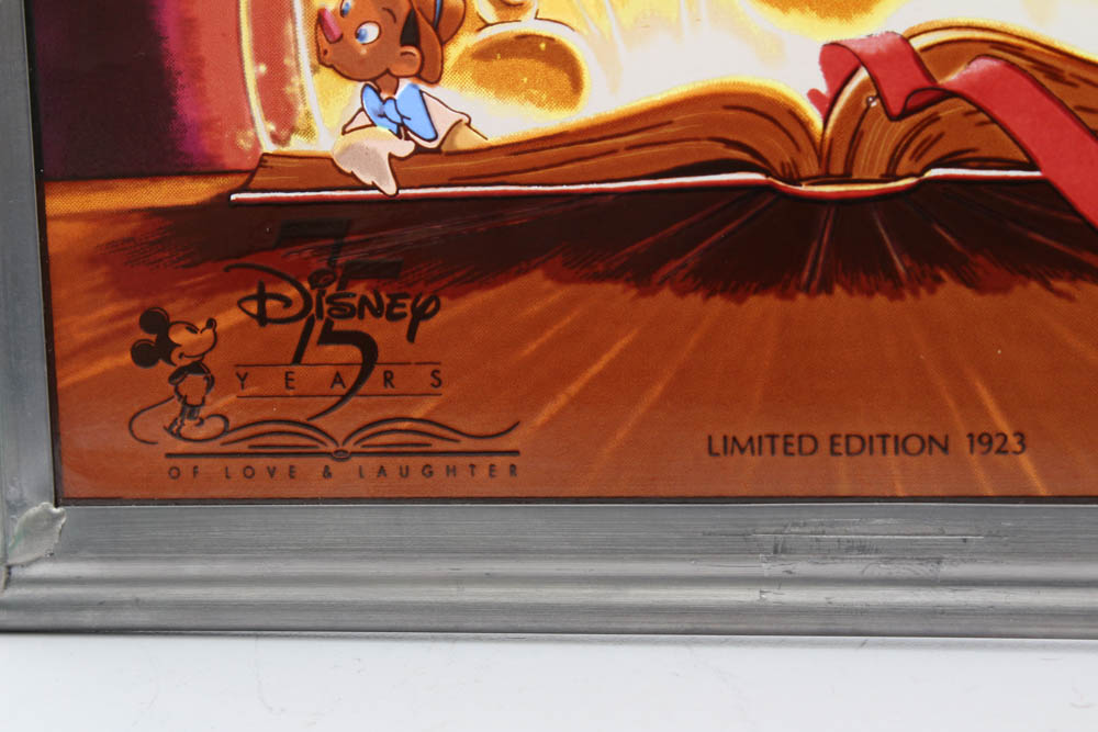 Disney "75 Years of Love & Laughter" Limited Edition Glass Window Hanging