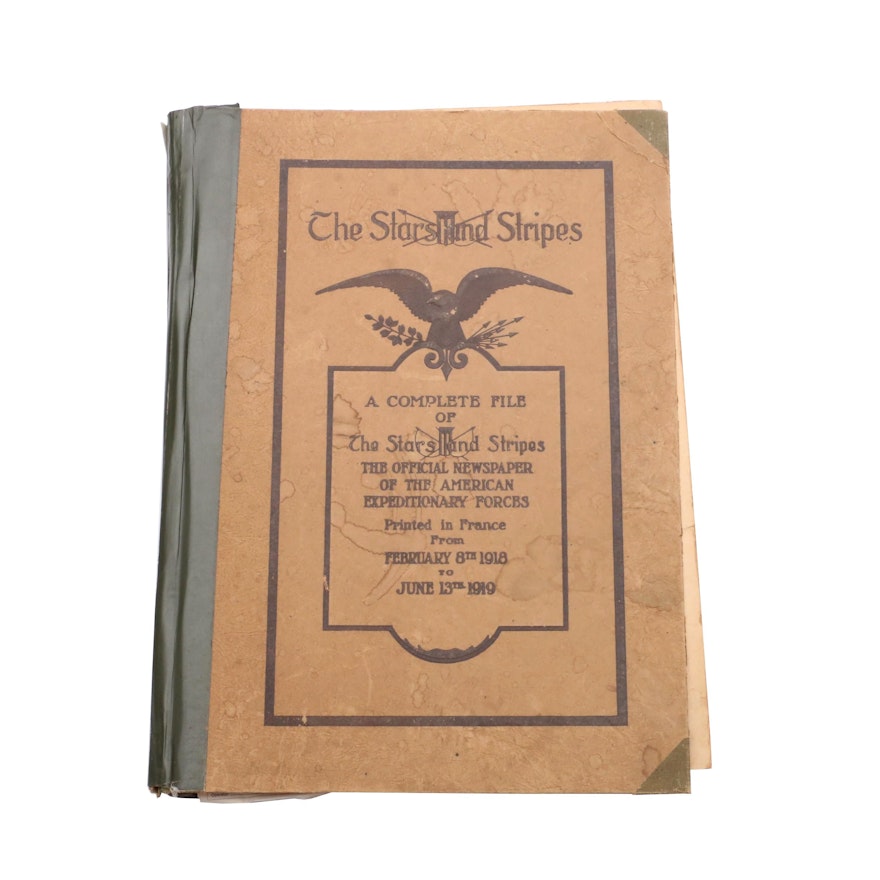 1918-19 WWI Era "The Stars and Stripes" Bound Volume