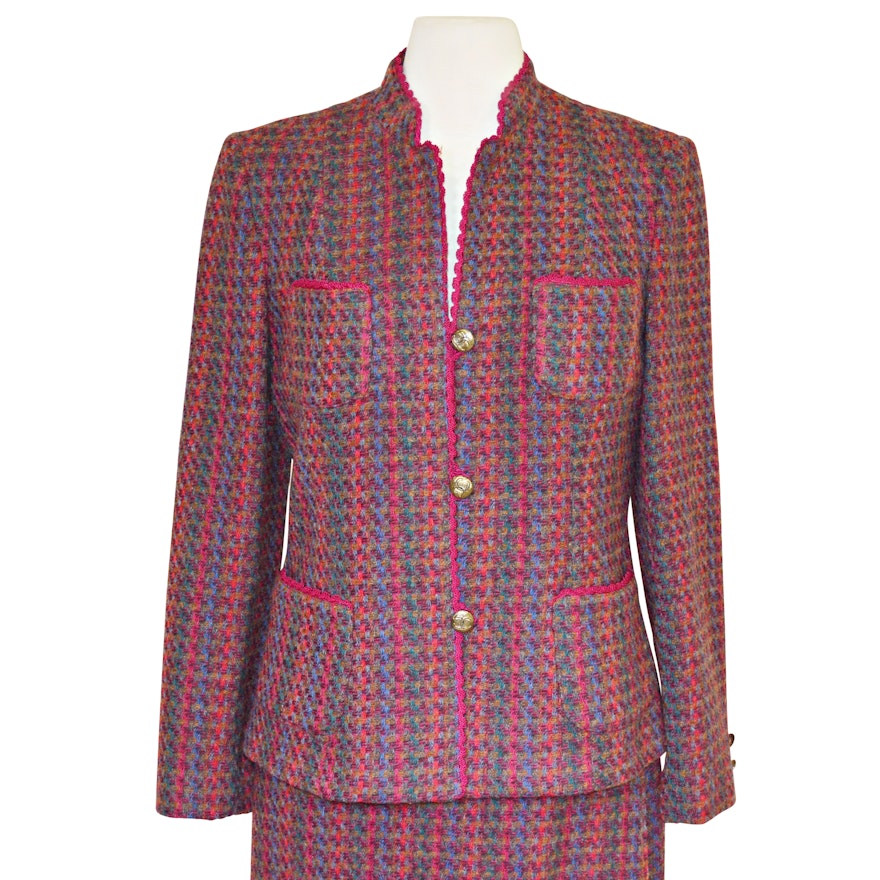 Women's Kirkland Hall Multicolored Wool Skirt Suit