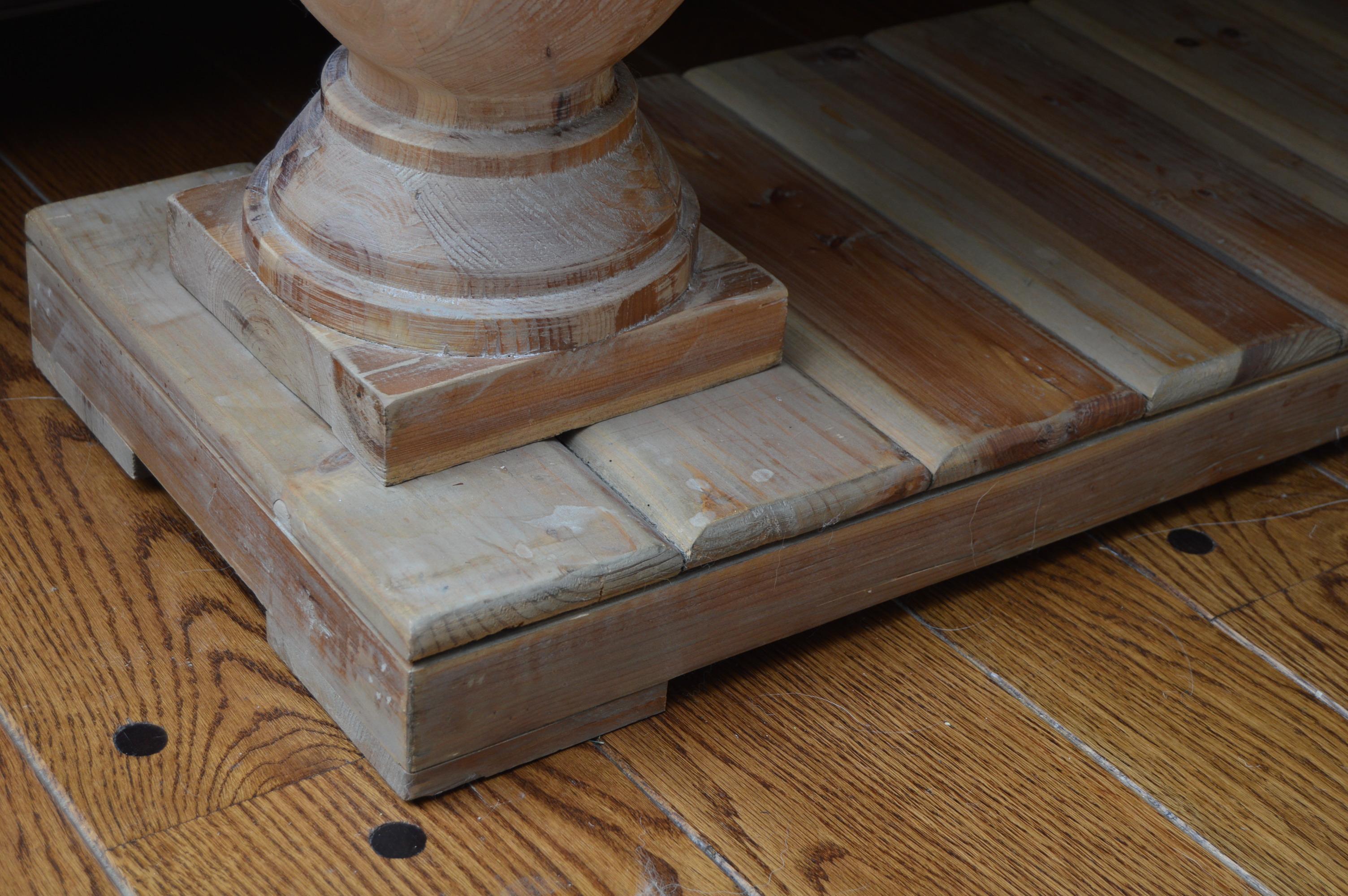 Neoclassic Style Reclaimed Wood Console Table