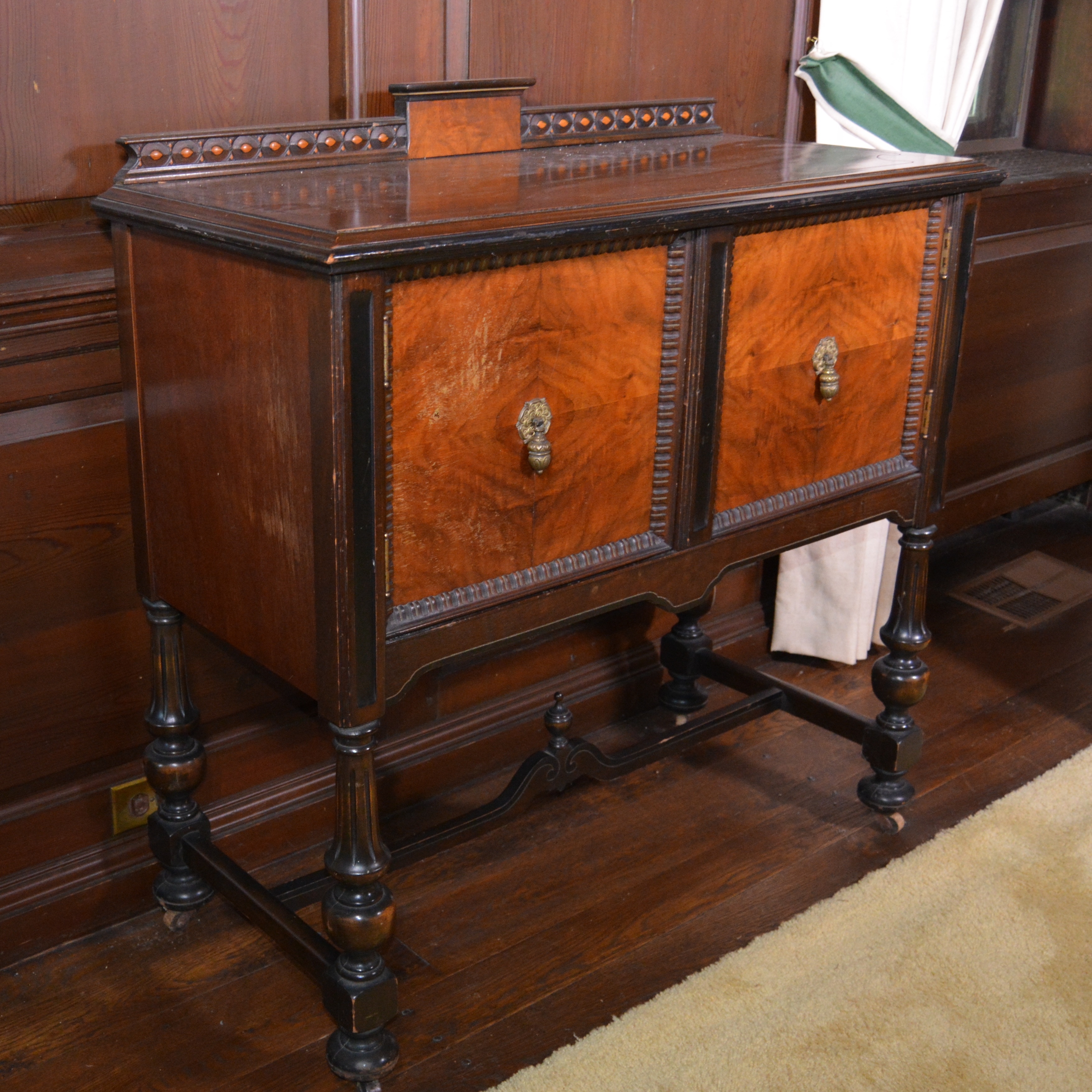 Jacobean Revival Style Walnut Sideboard, Early 20th Century