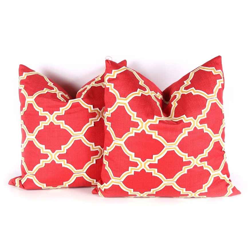 Red and Gold Tone Contemporary Pillows