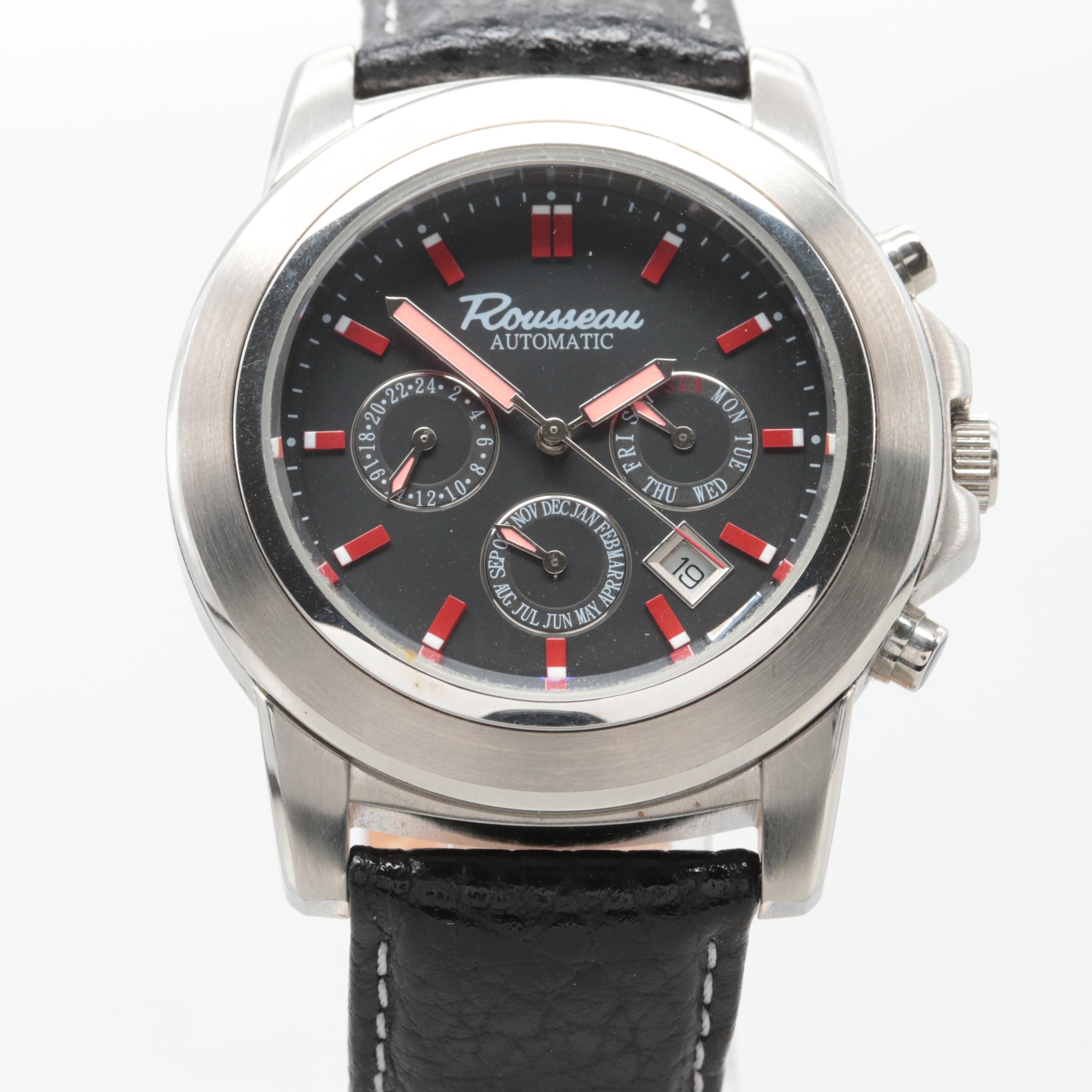 Rousseau Stainless Steel Automatic Calendar Watch