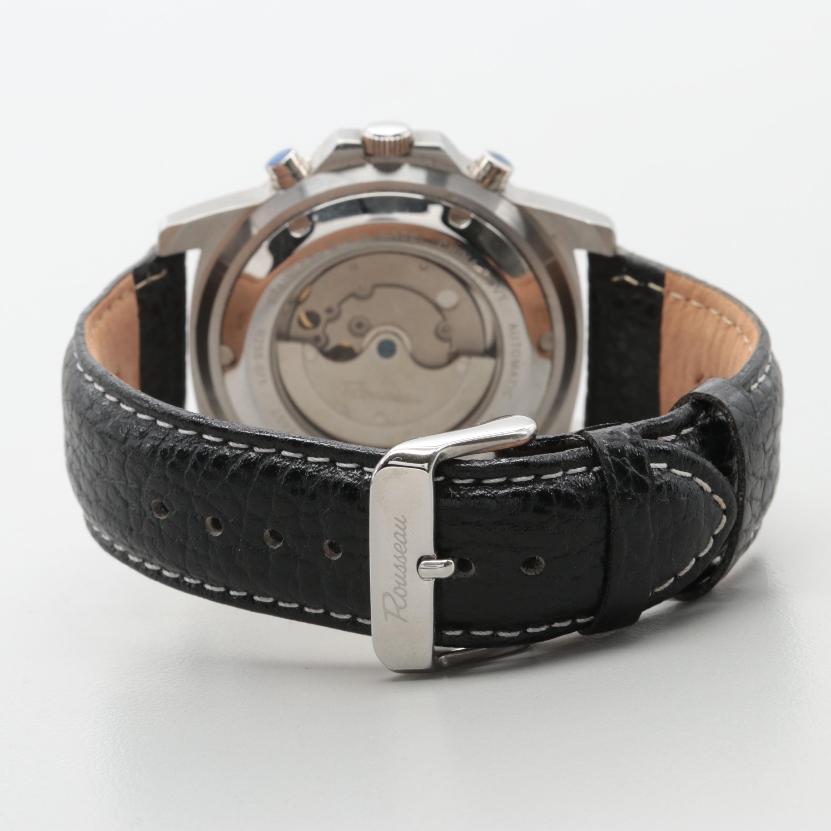 Rousseau Stainless Steel Automatic Calendar Watch