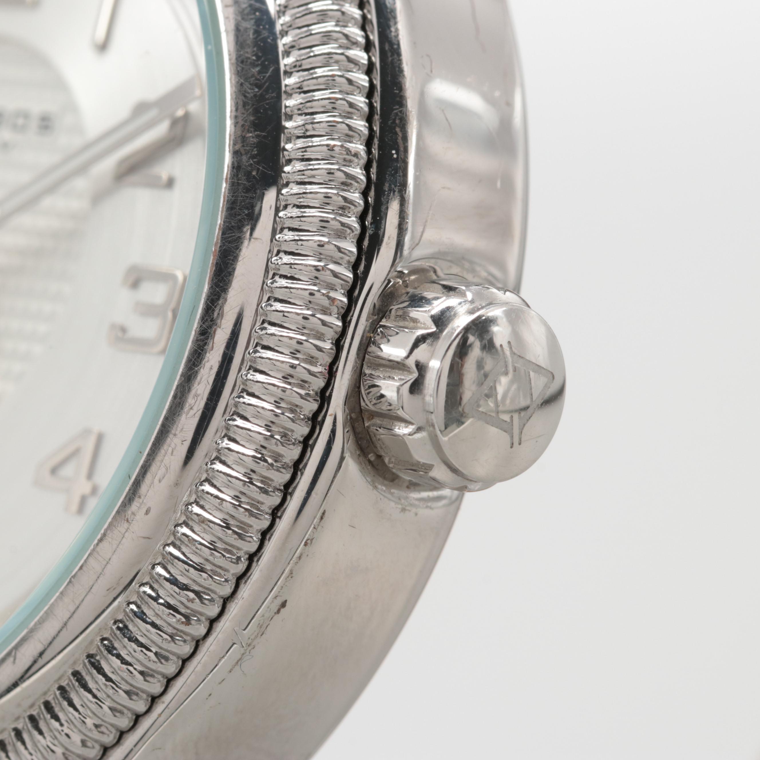 Akribos Model AK815SS Silver Tone Diamond Watch