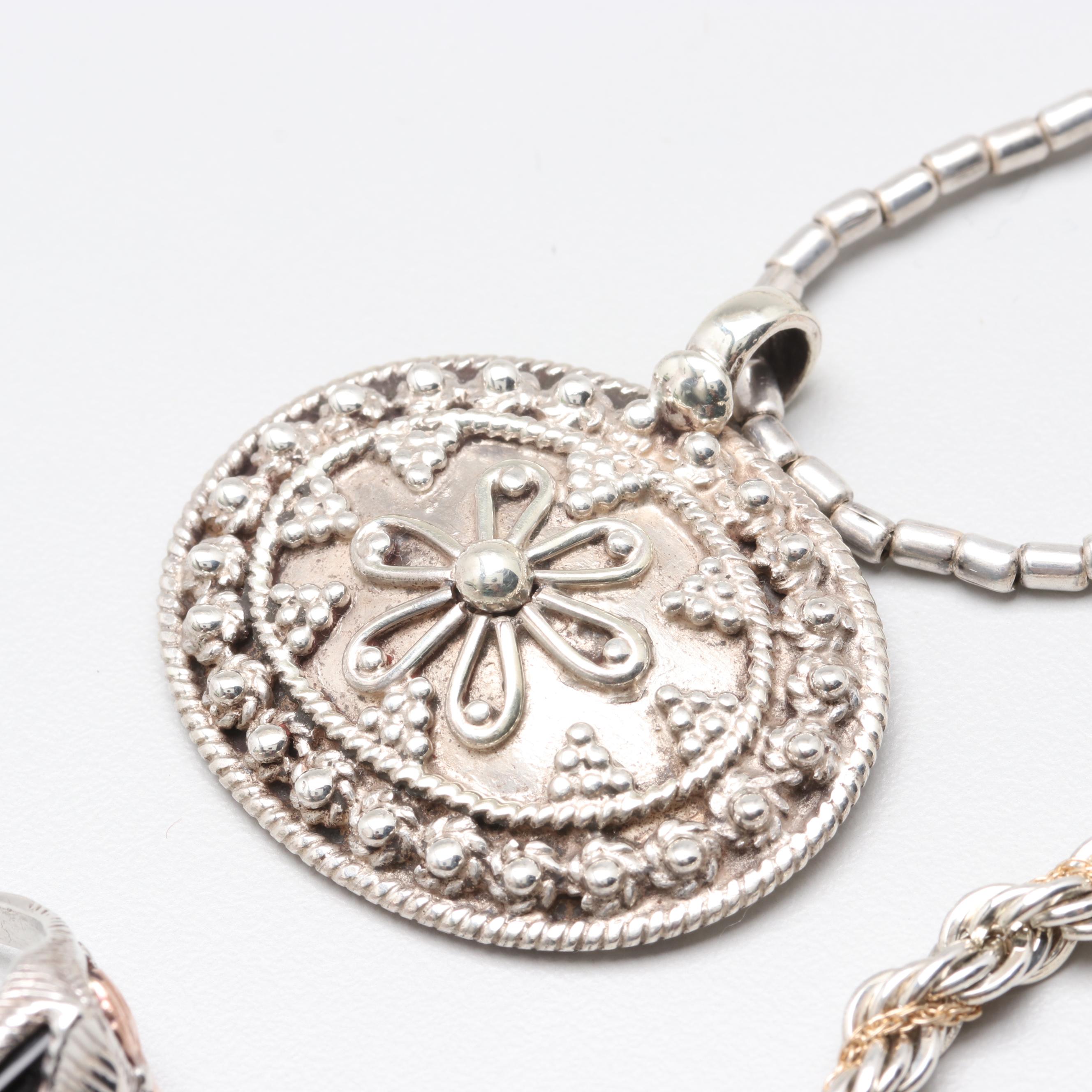 Sterling Silver Jewelry Collection Including Black Onyx