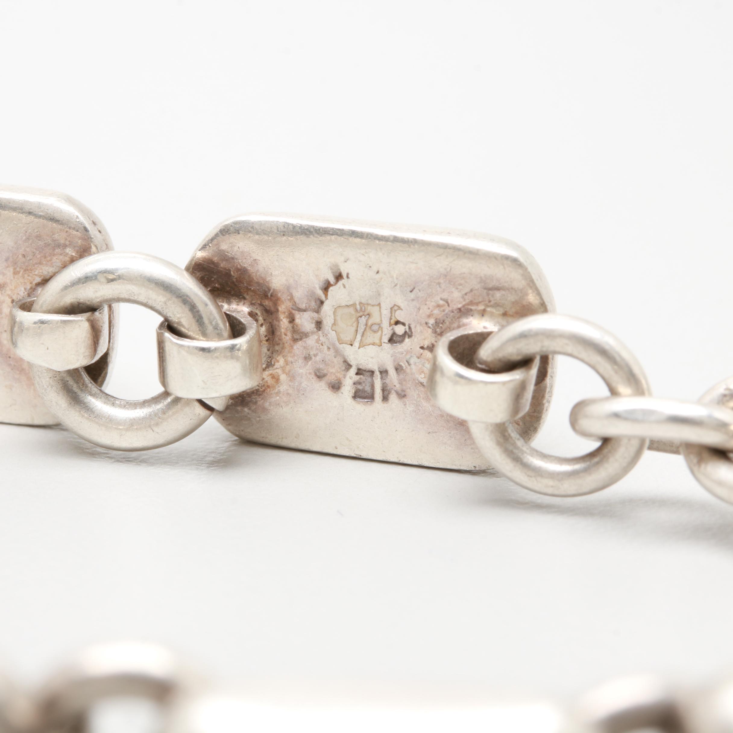 Sterling Silver Bracelets Including Turquoise and Mother of Pearl