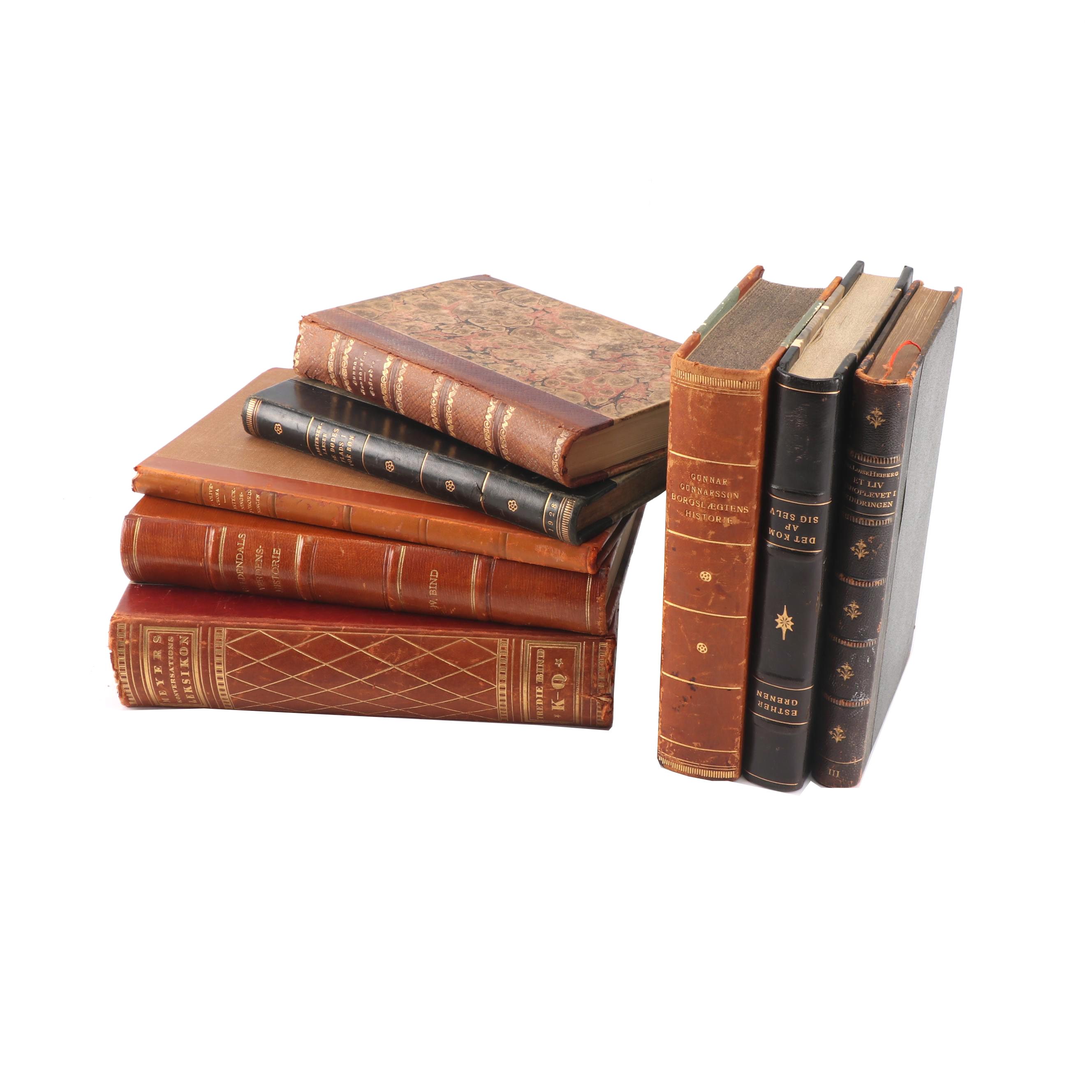 1928 "Borgslægtens Historie" by Gunnar Gunnarsson and Other Books