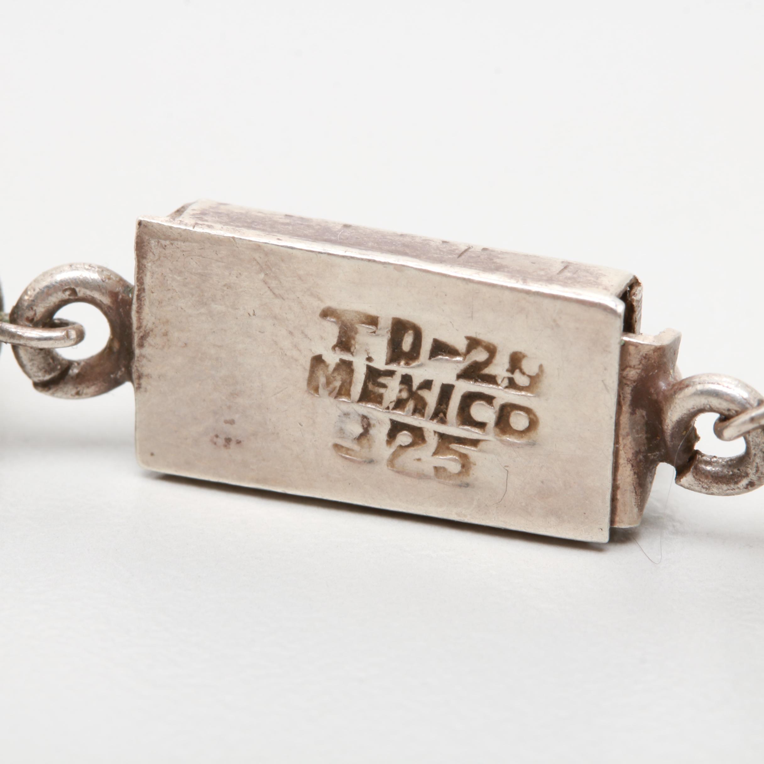 Mexican Sterling Silver Beaded Necklace