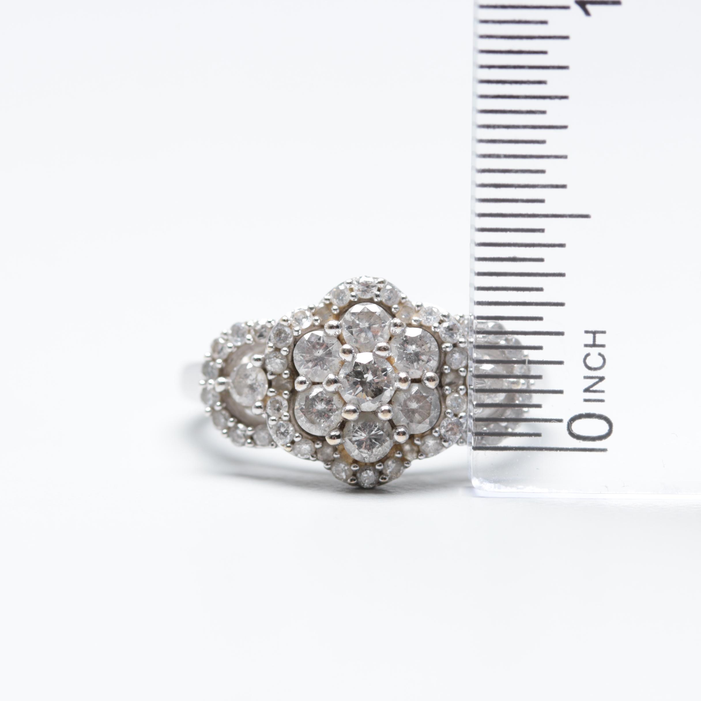 14K White Gold Diamond Ring