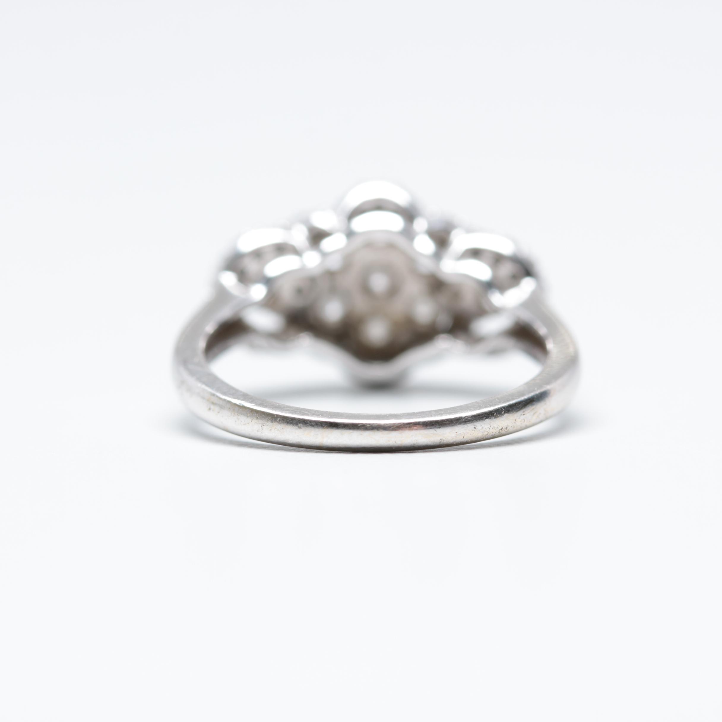 14K White Gold Diamond Ring