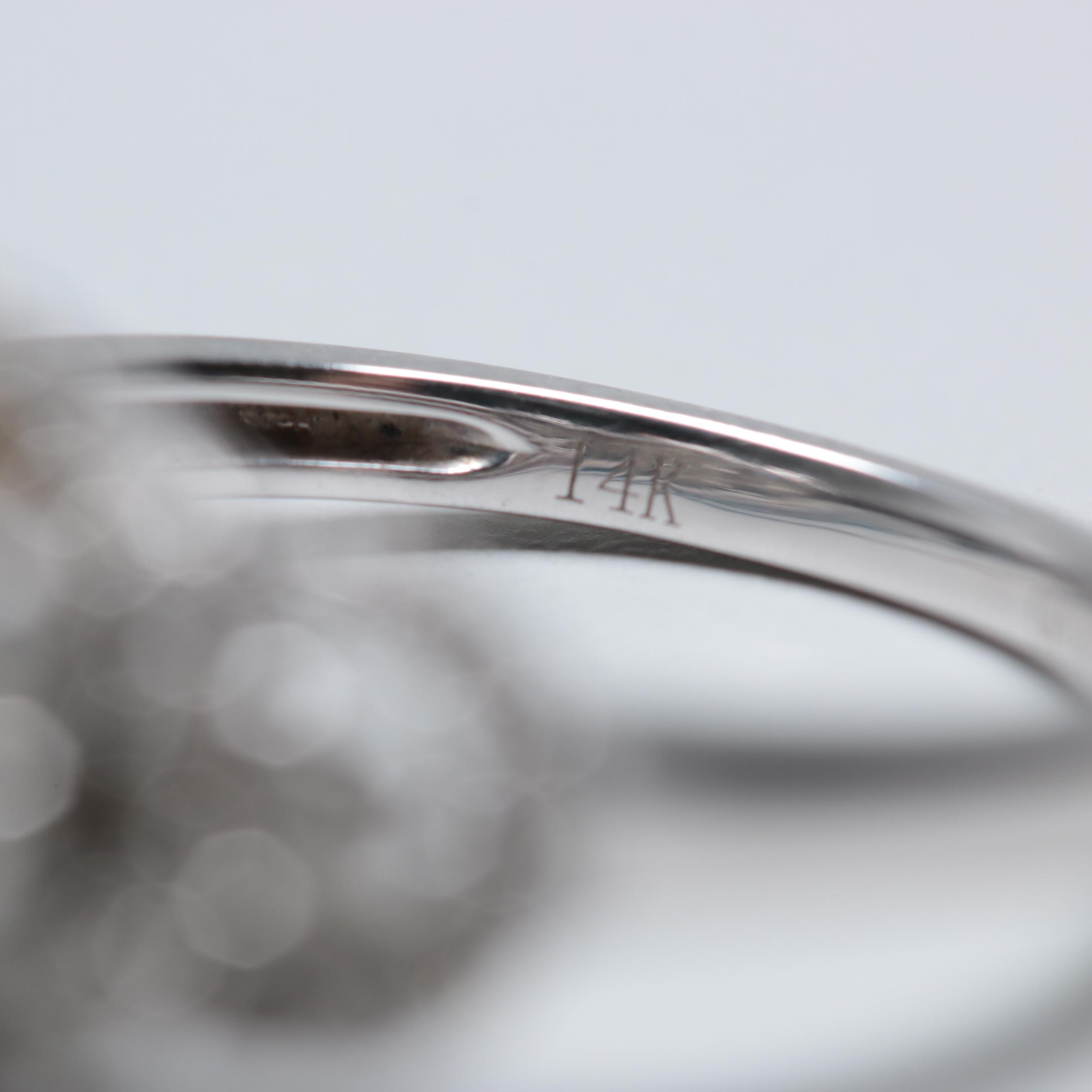 14K White Gold Diamond Ring