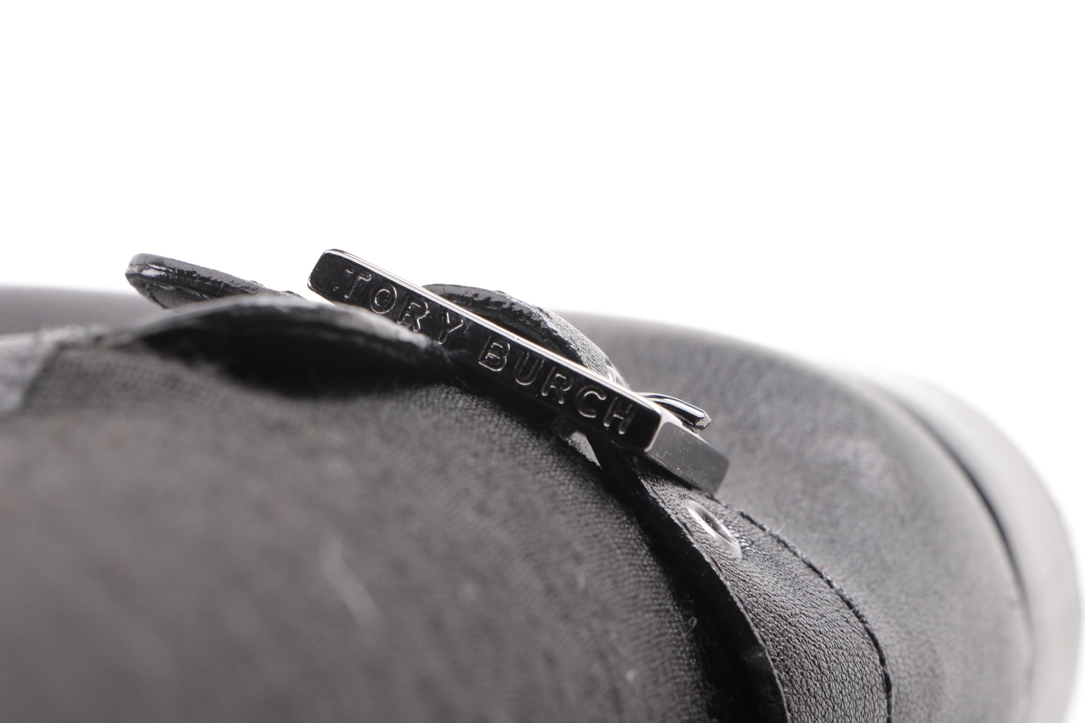 Tory Burch Black Leather Over-the-Knee Boots