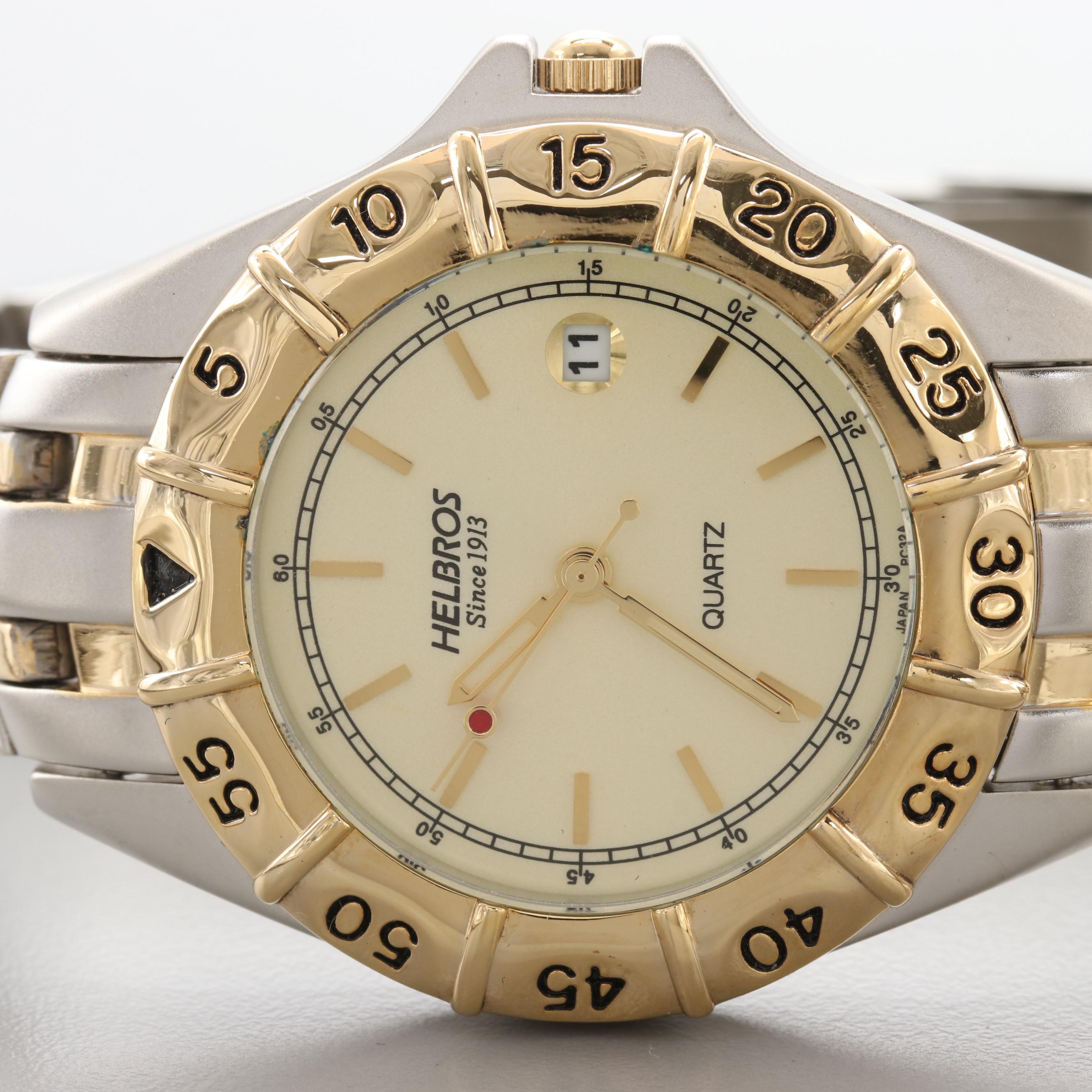 Helbros Two-Tone Quartz Watches