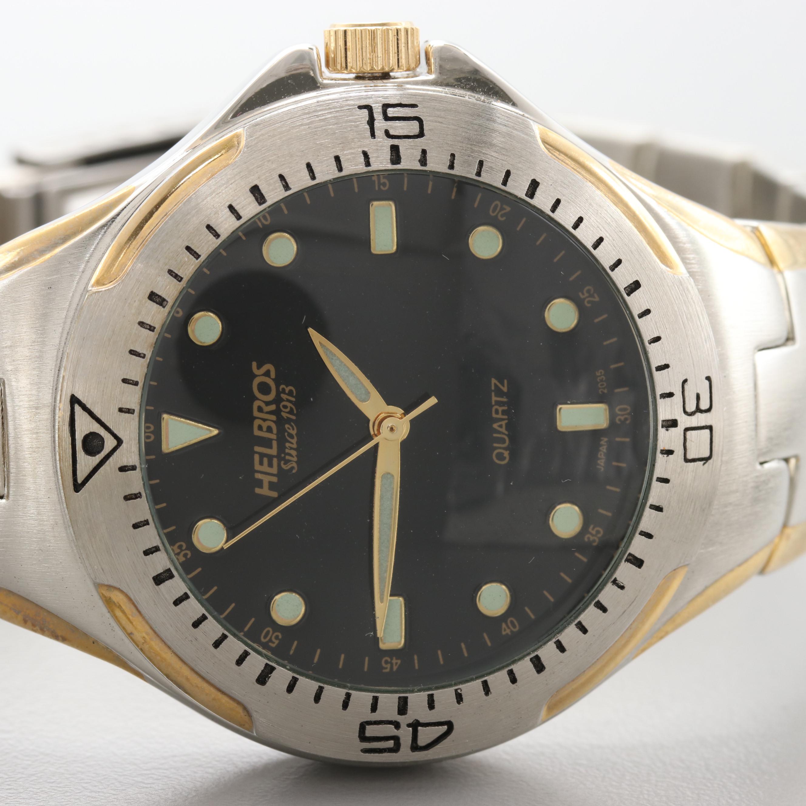 Helbros Two-Tone Quartz Watches