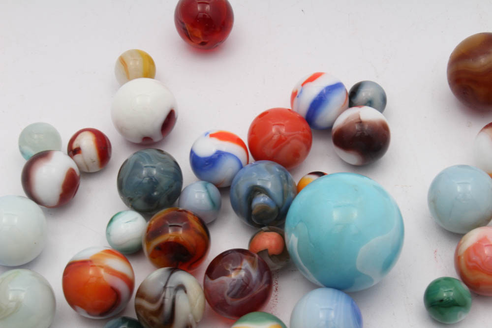 Machine Made and Modern Artisan Handmade Marbles