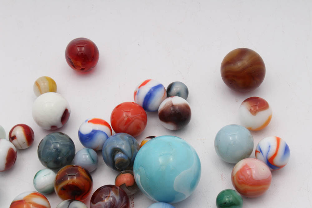 Machine Made and Modern Artisan Handmade Marbles