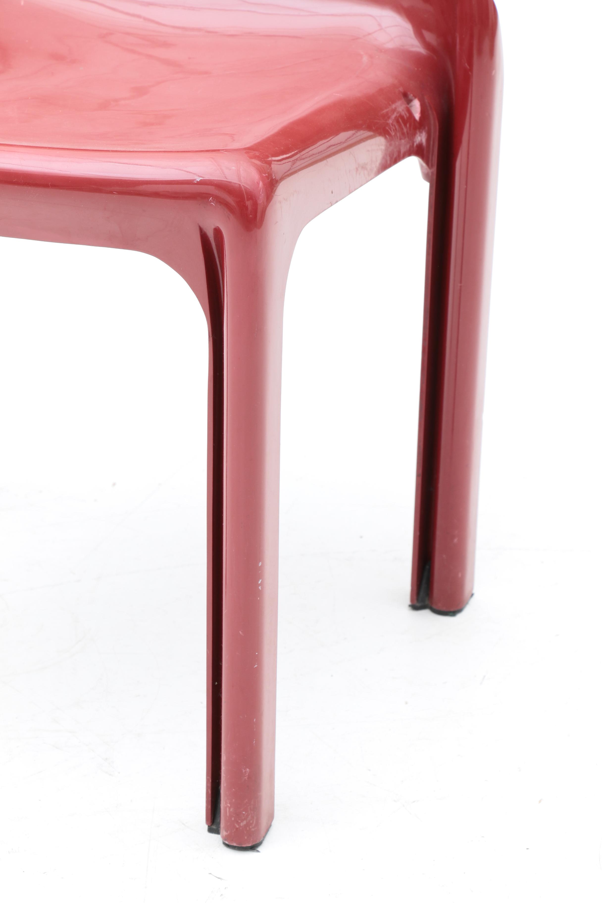 Italian "Selene" Molded Plastic Stacking Chairs by Vico Magistretti for Artemide