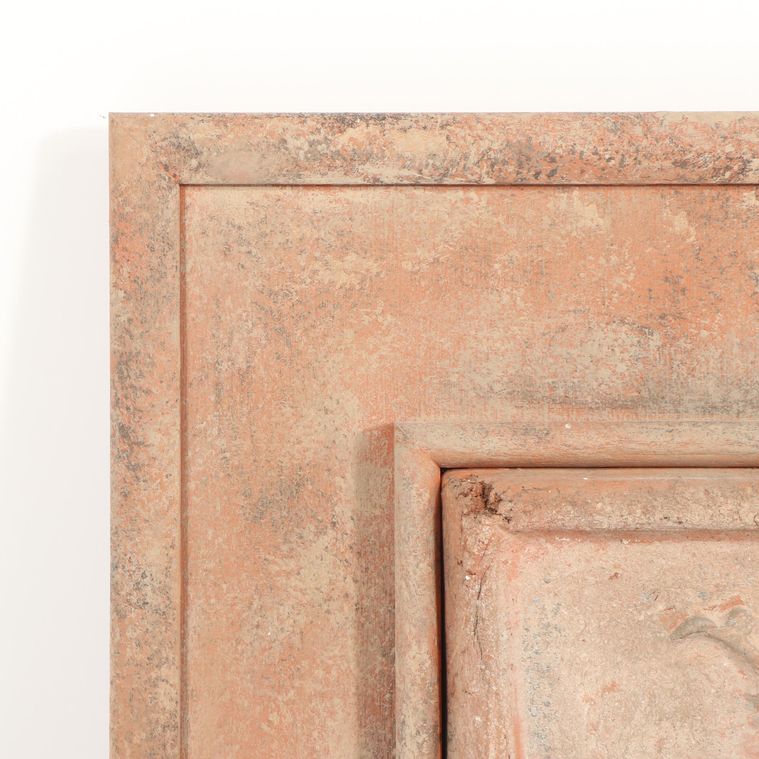 Cast Ceramic Panel with Coat of Arms Motif