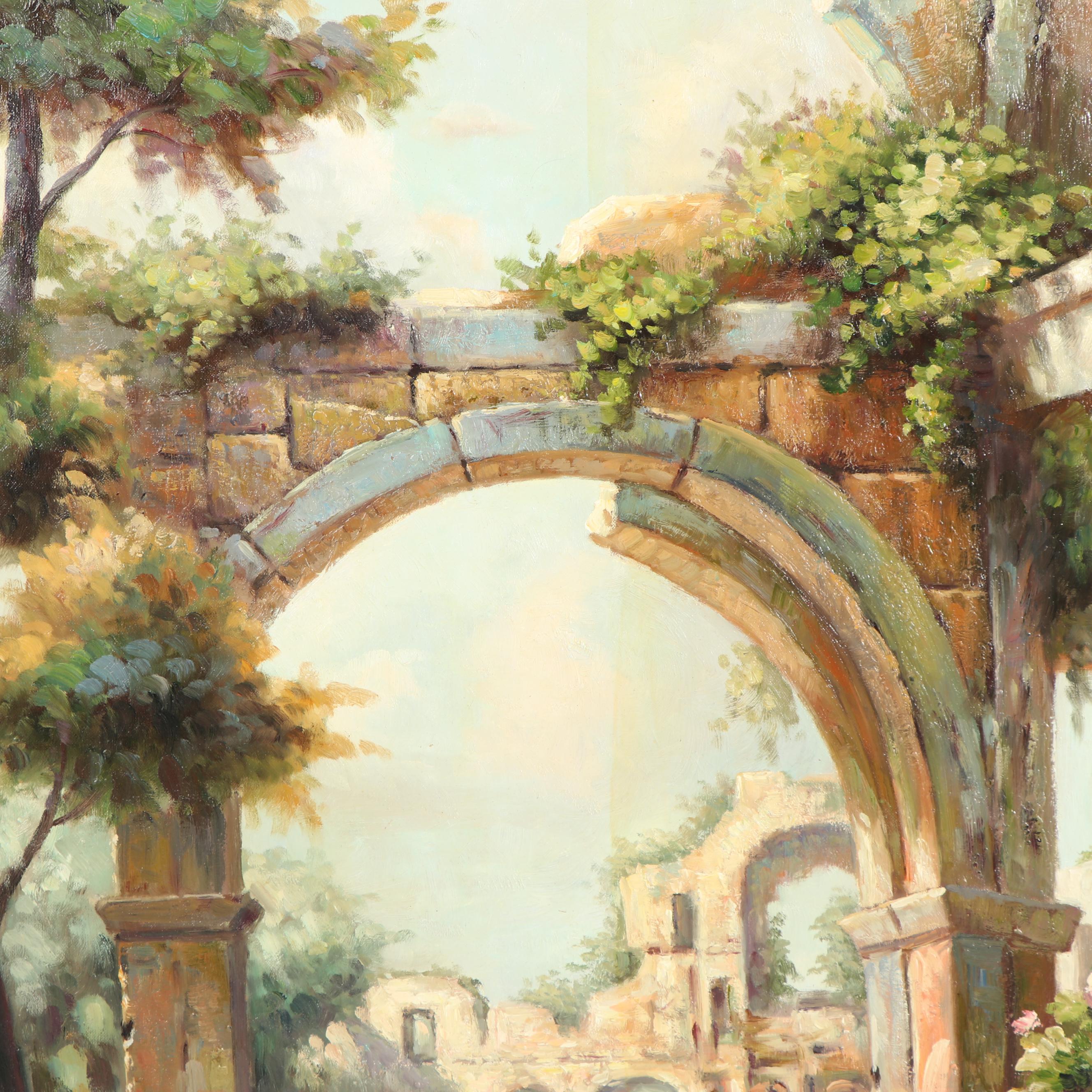 Embellished Giclée of Classical Architecture