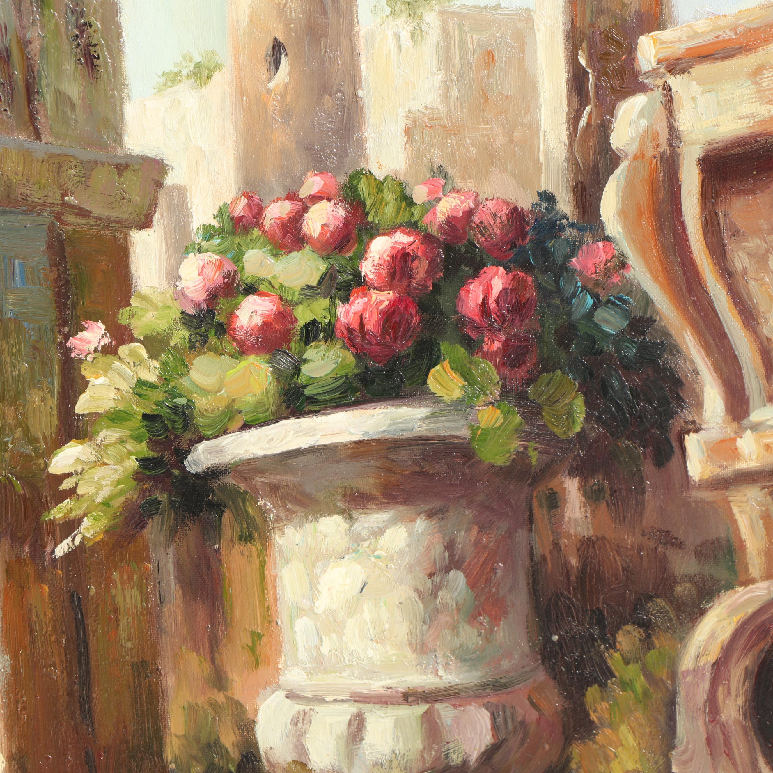 Embellished Giclée of Classical Architecture